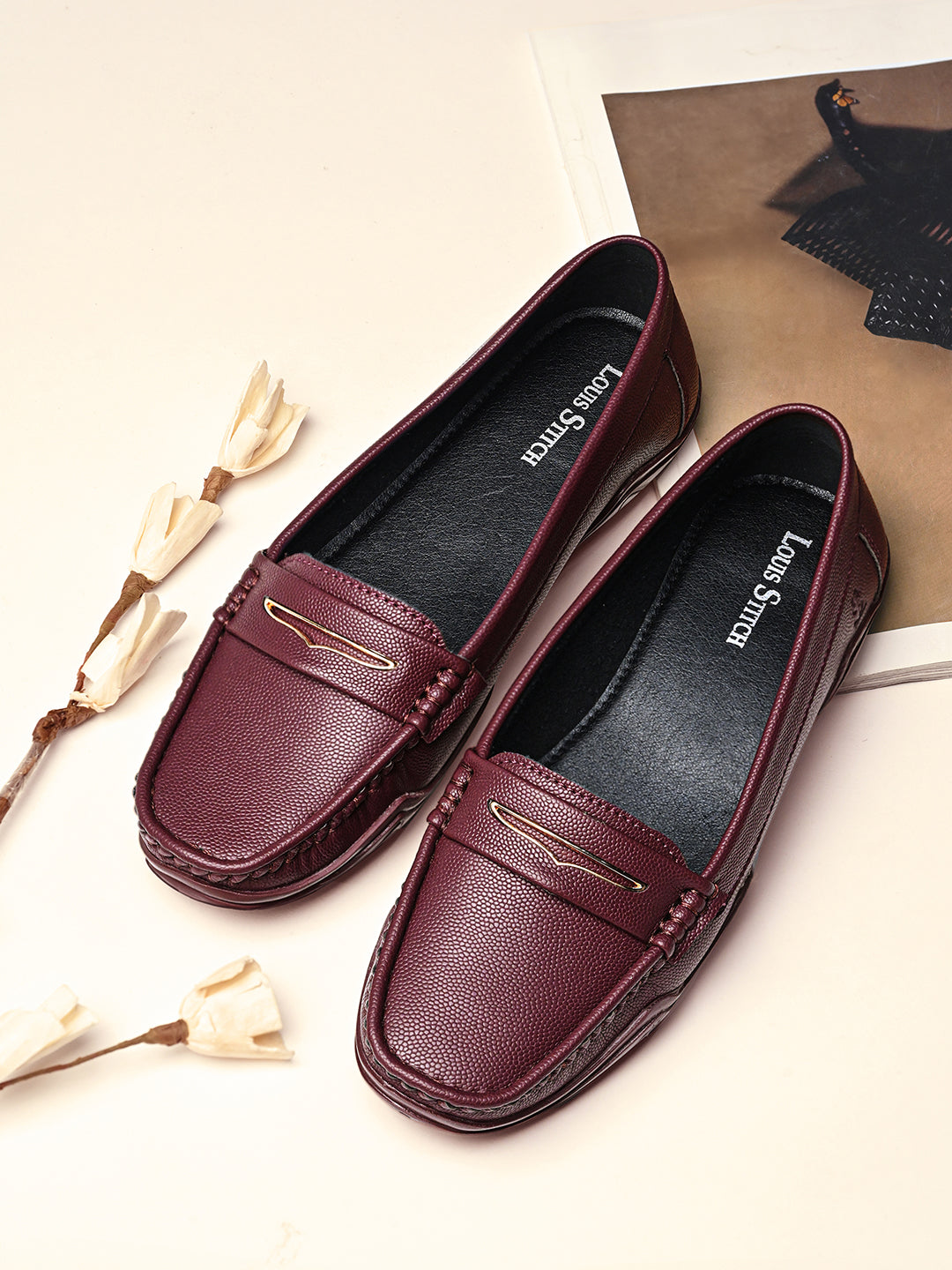 Women's Rosewood Premium Solid Slip-On Casual Loafers
