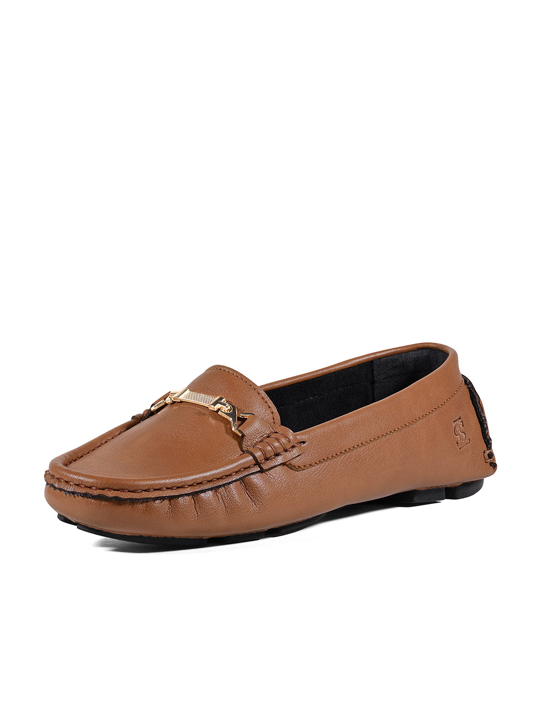 Women's Tan Premium Solid Slip-On Casual Loafers