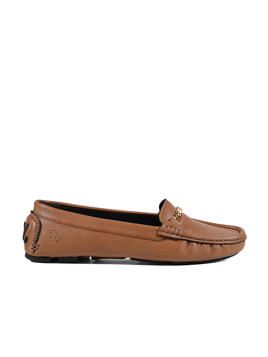 Women's Tan Premium Solid Slip-On Casual Loafers