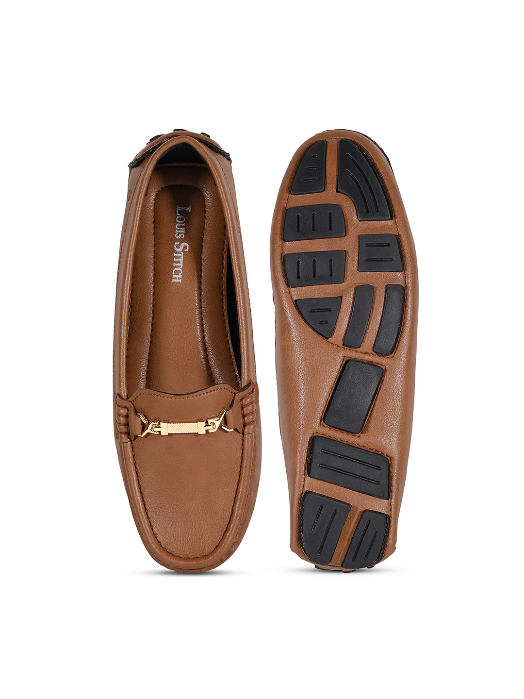 Women's Tan Premium Solid Slip-On Casual Loafers