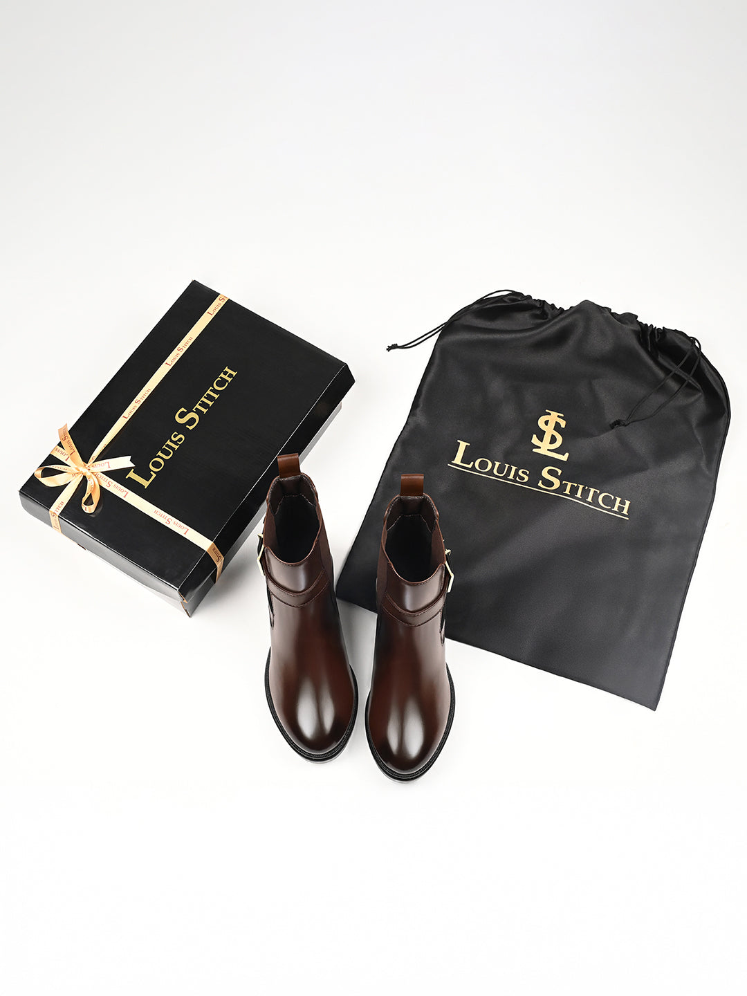 Espresso Brown High Ankle Slip-On Long Boots with Buckle