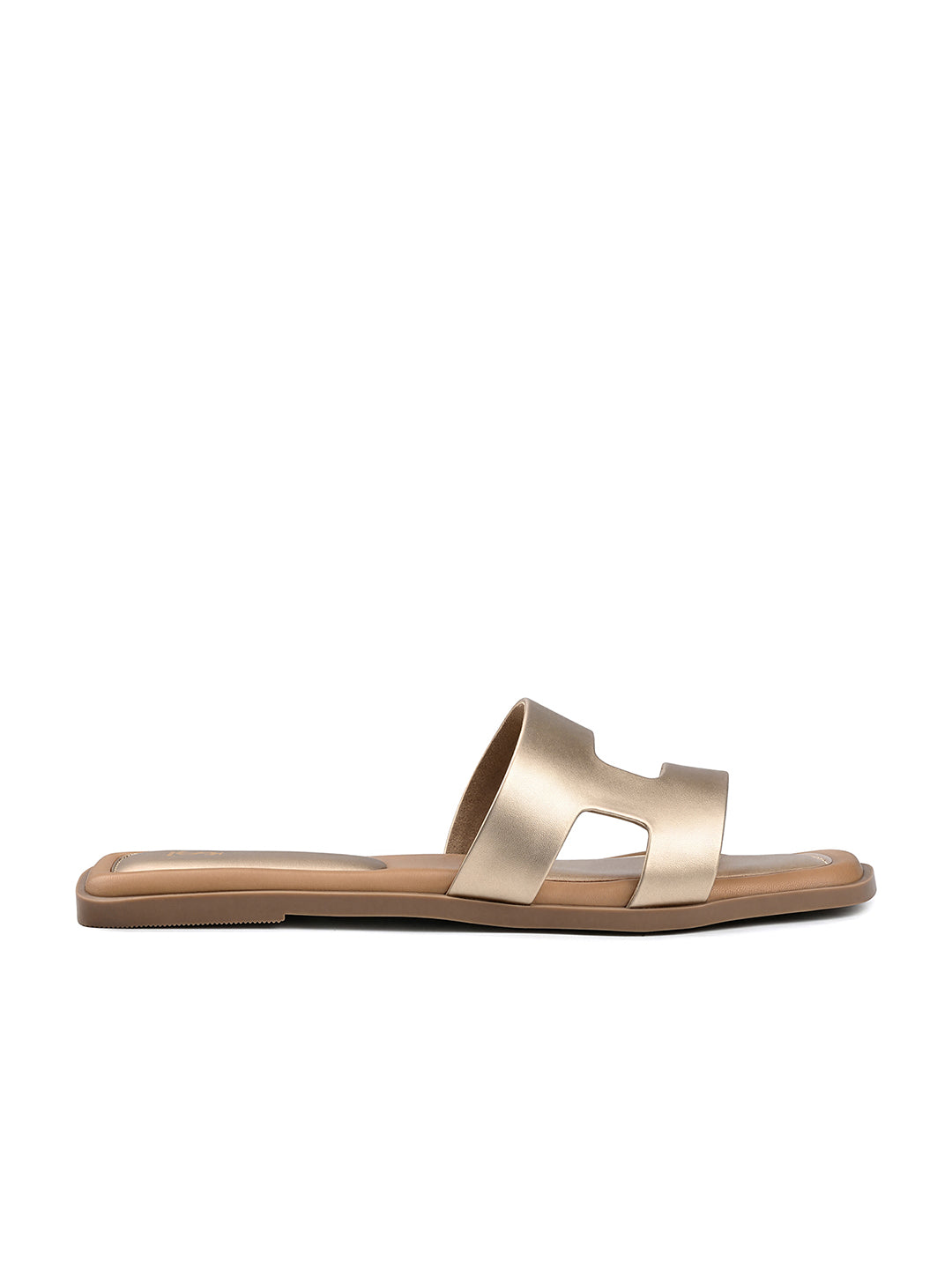 Women's Golden Glow Chic Dual-Strap Flat Sandals