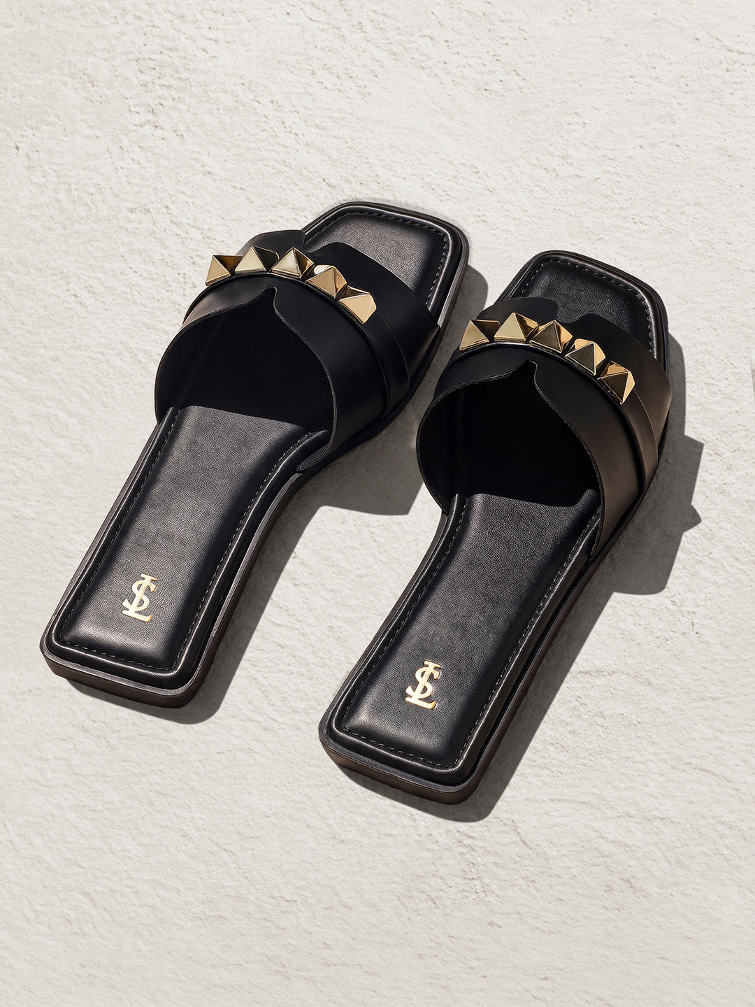 Women's Muse Black Elegant Flat Sandals