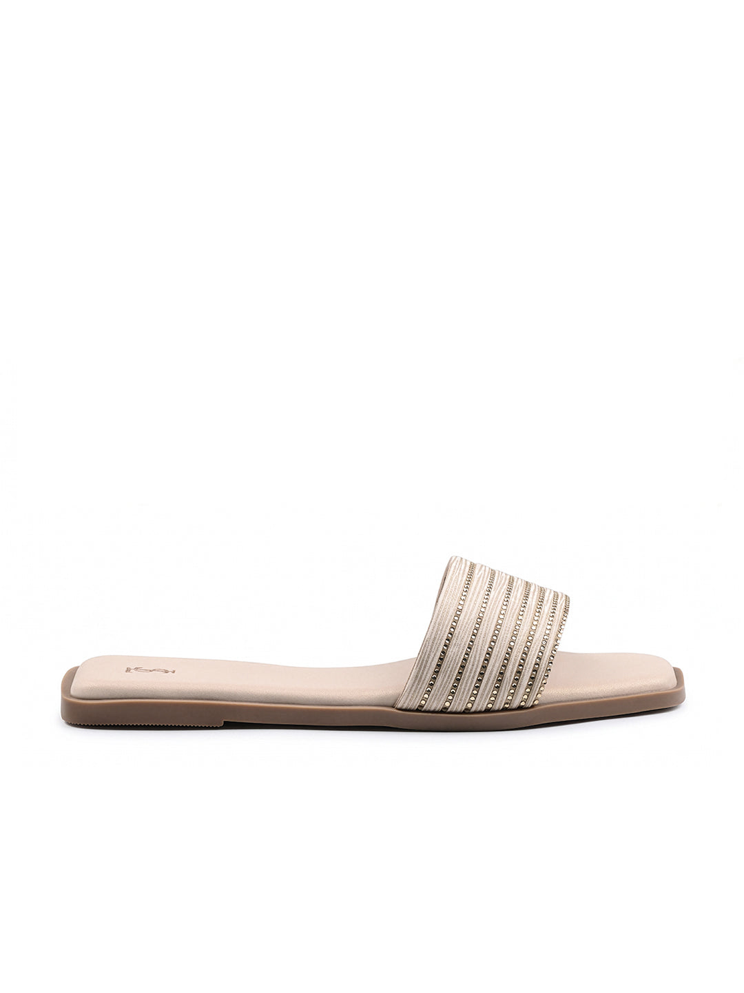 Women's Pearl White Elegant Flat Sandals