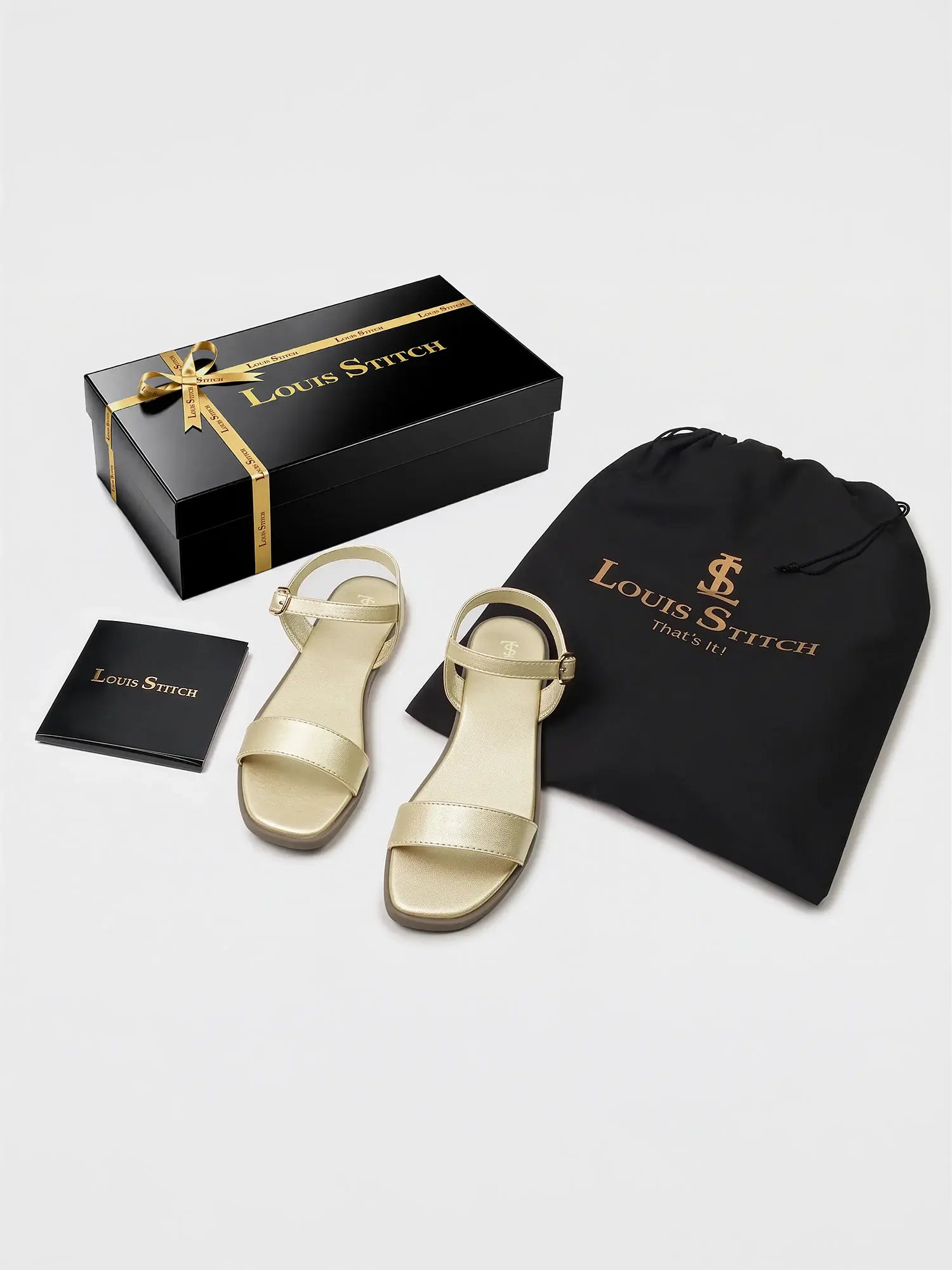 Women's Golden Slip-On Flat Sandals