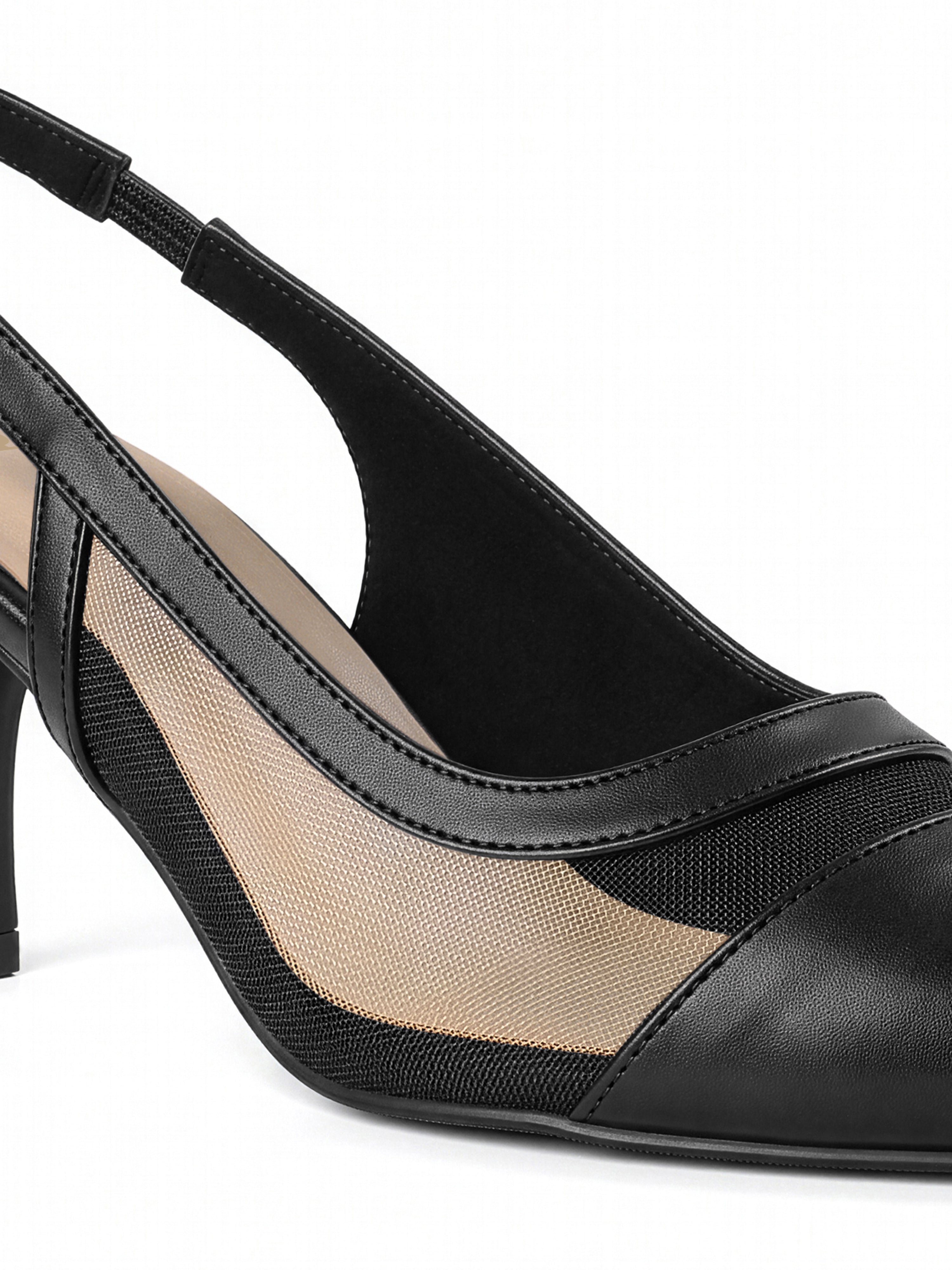 Women's Black Luxury Comfort Heel Sandals