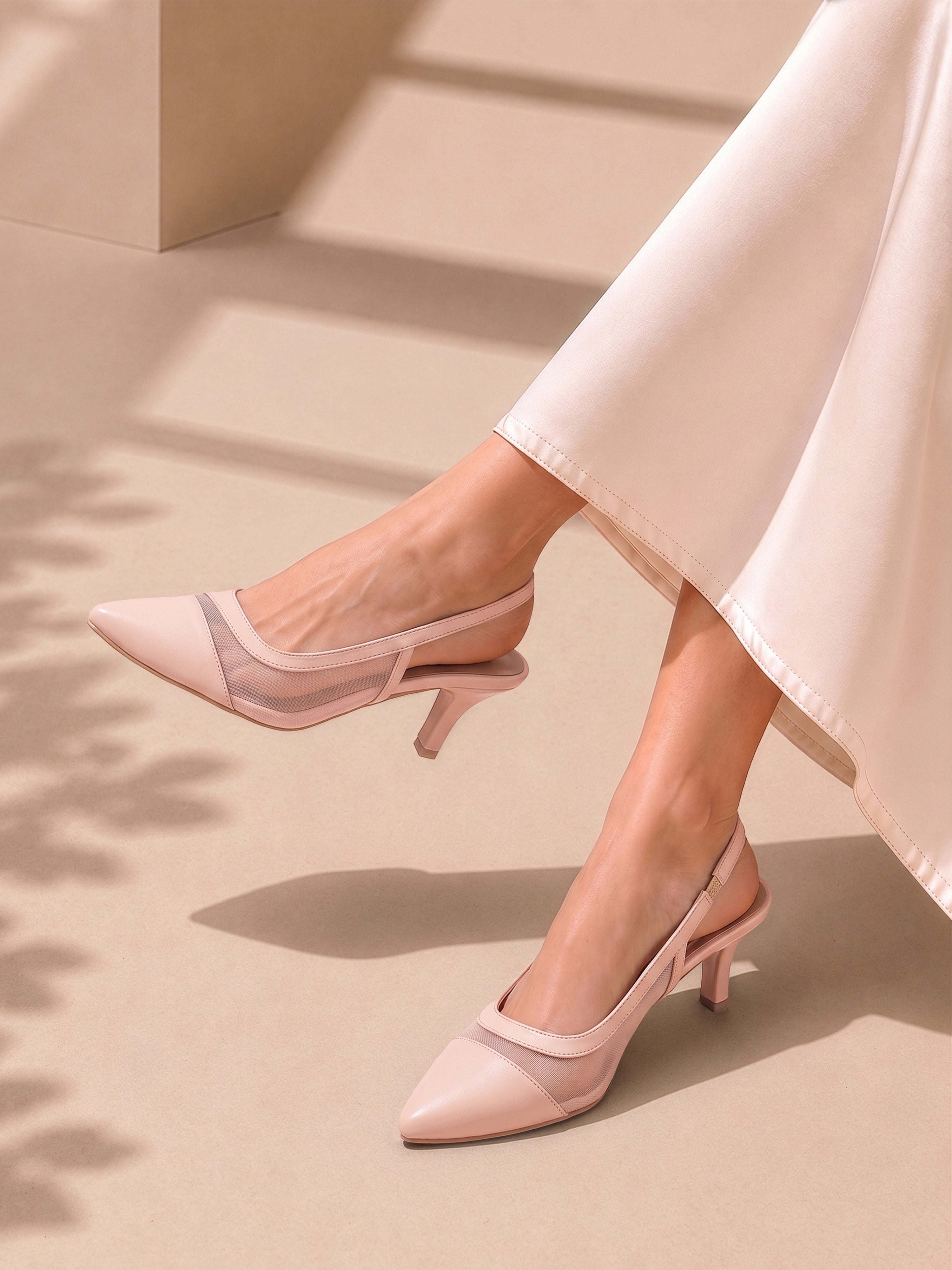 Women's Nude Luxury Comfort Heel Sandals