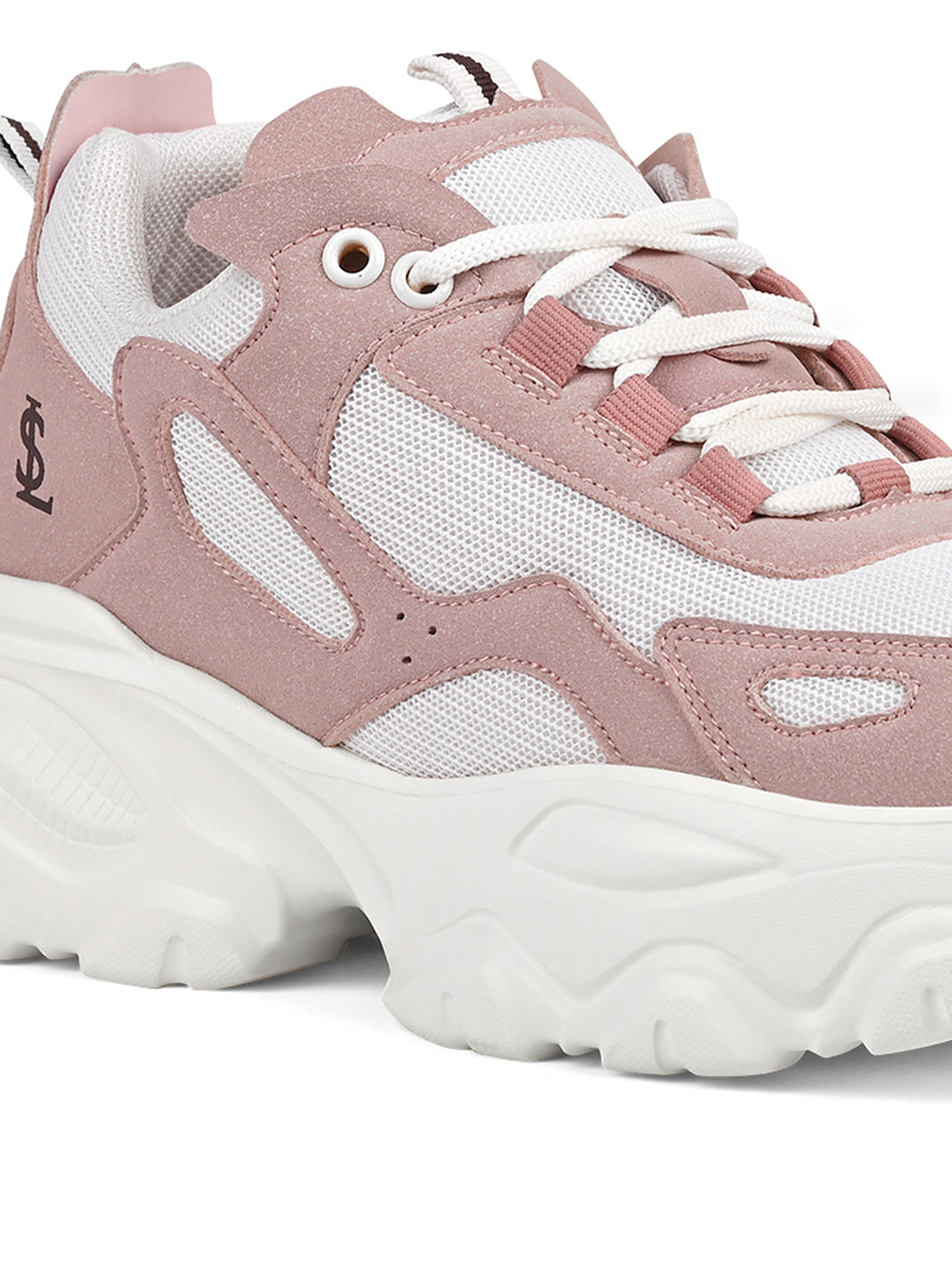 Pink and White Comfortable Women Sneakers