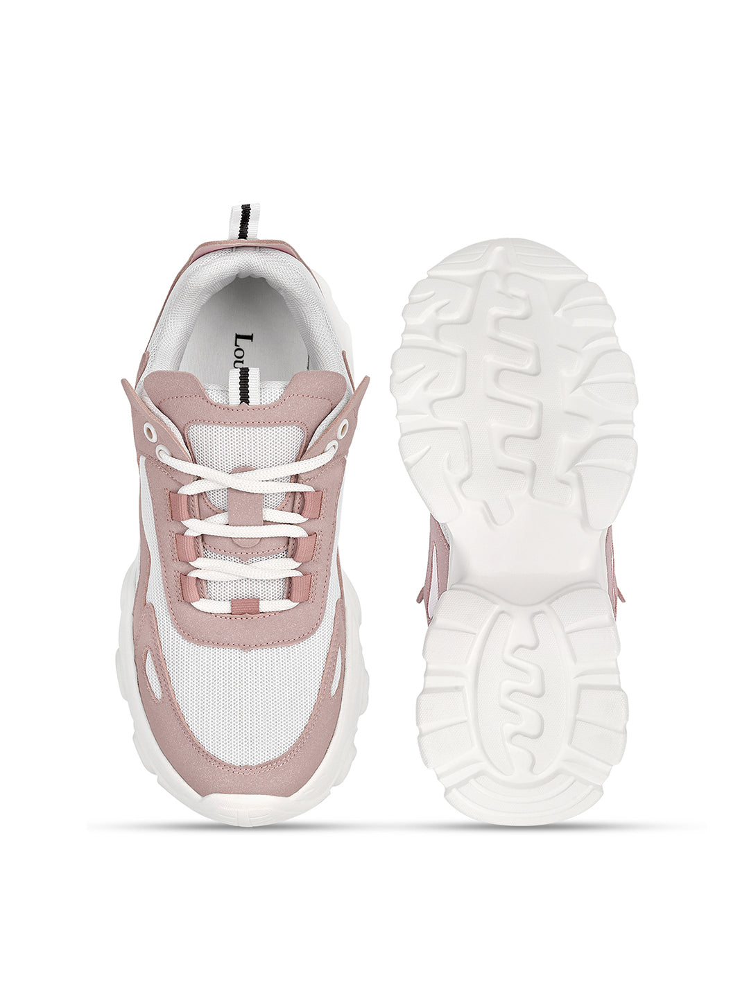 Pink and White Comfortable Women Sneakers