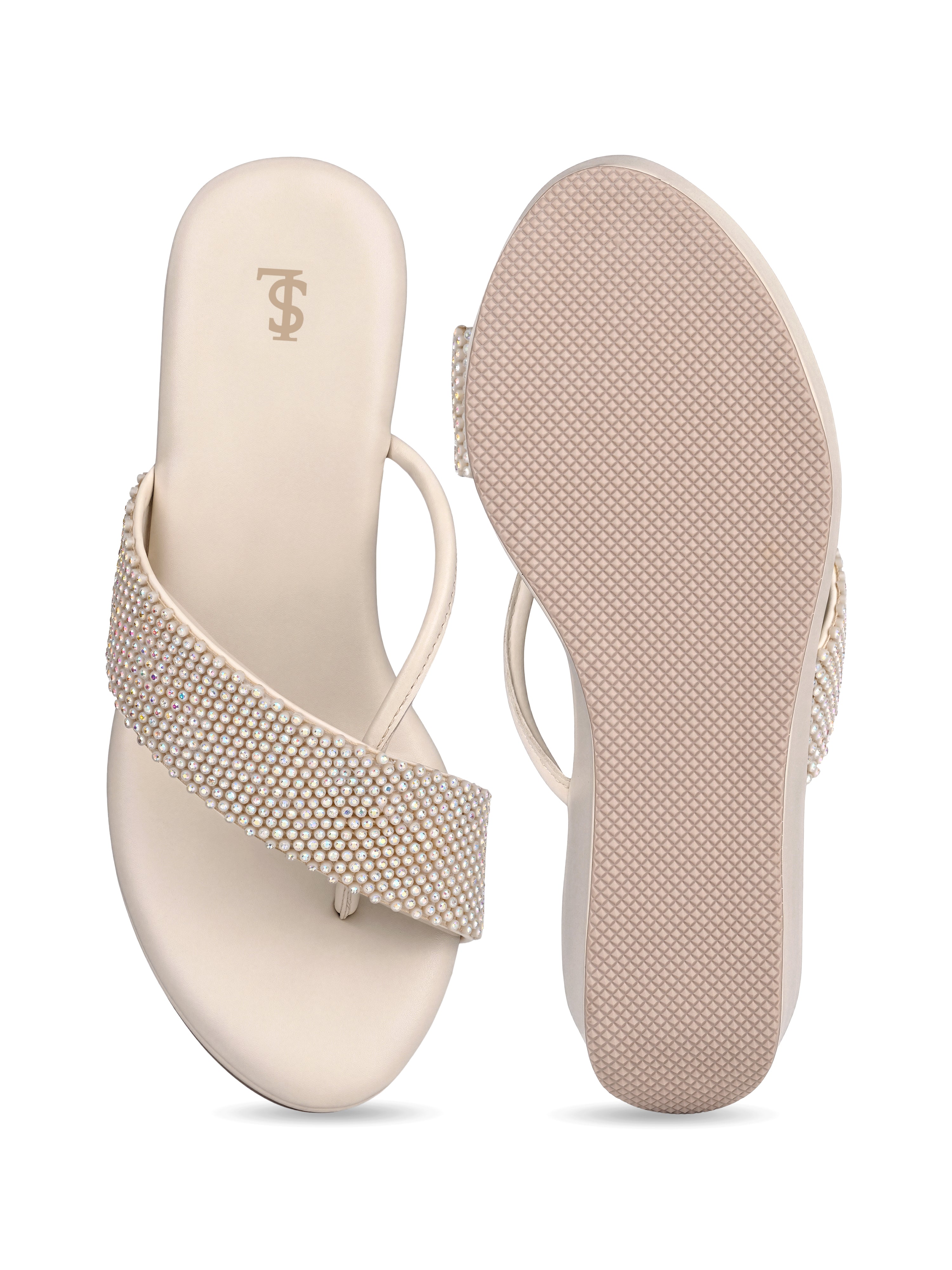 Women's White Luxury Wedge Heel Sandals