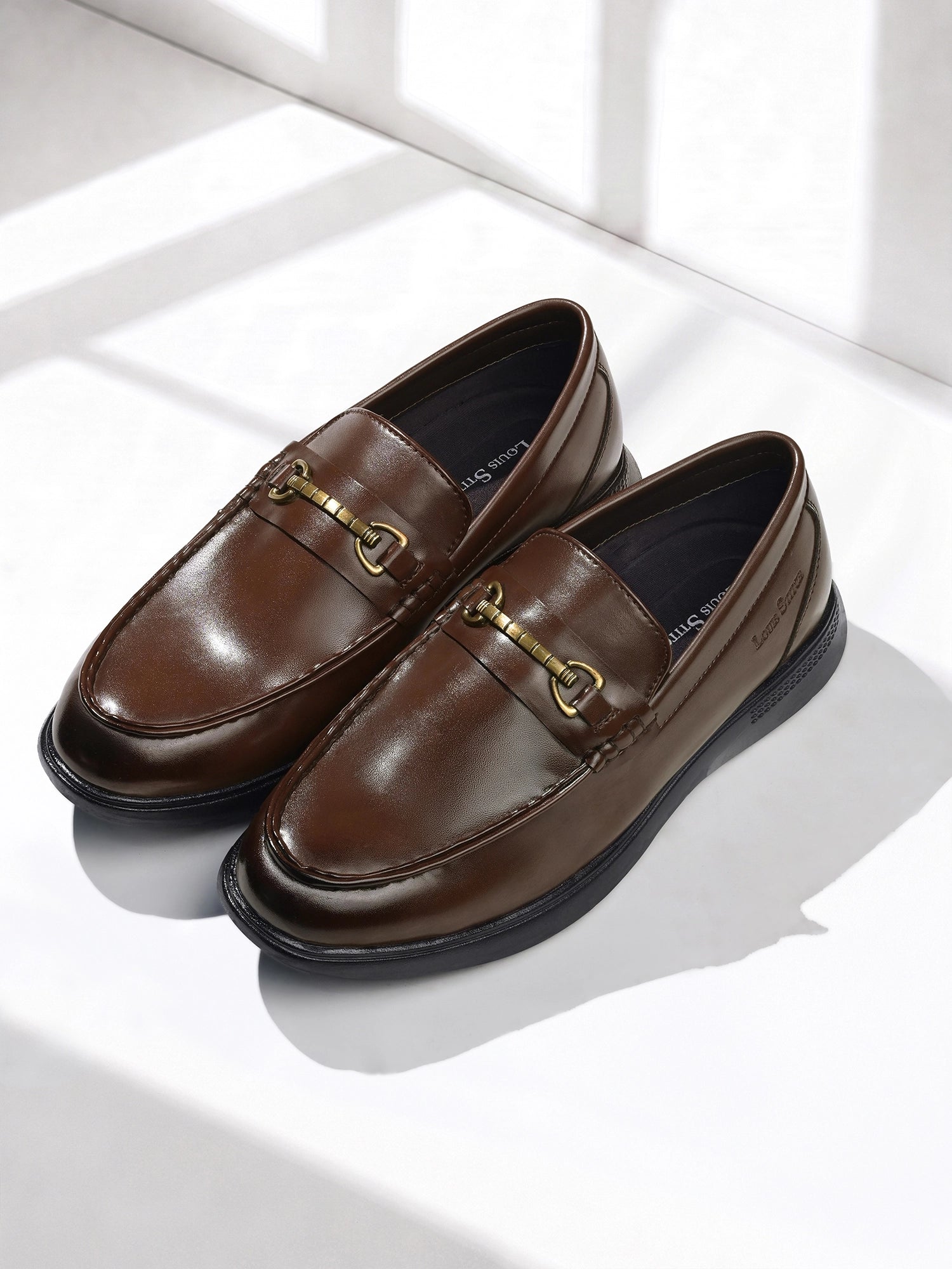 Men’s Brunette Brown Formal Moccasin Shoes