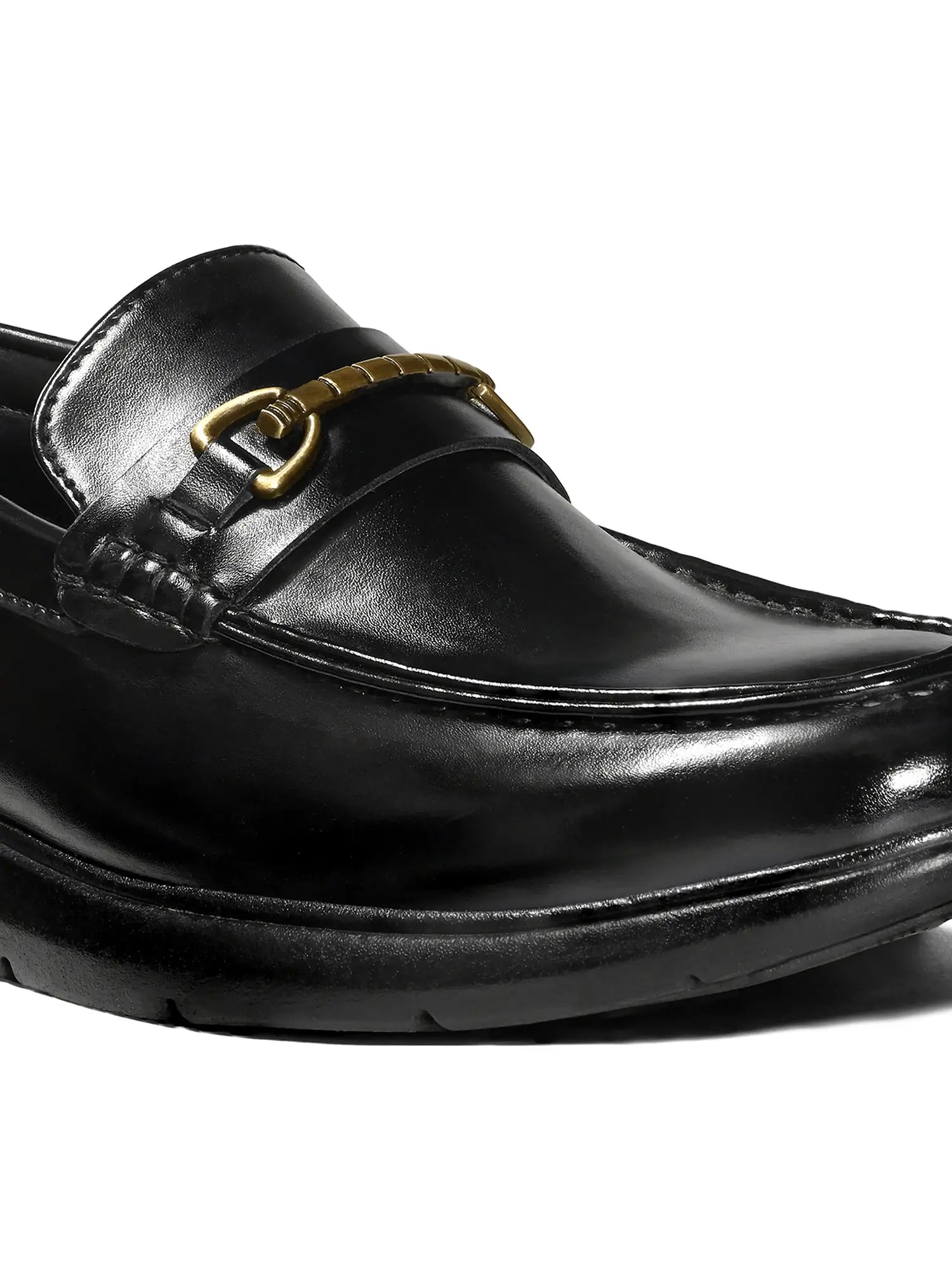 Men’s Jet Black Formal Moccasin Shoes