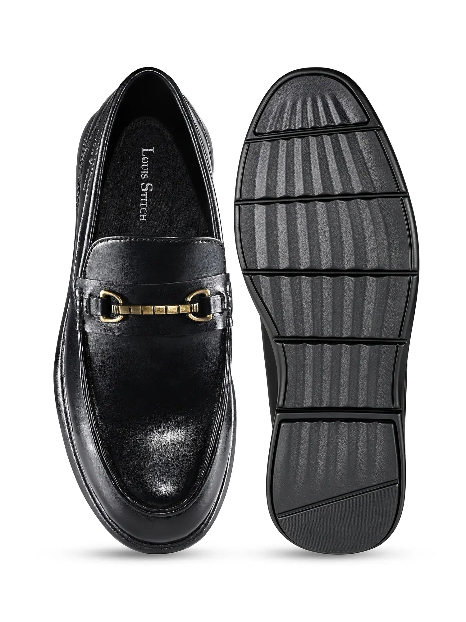 Men’s Jet Black Formal Moccasin Shoes