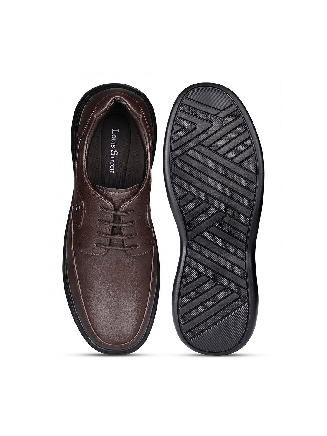 Brunette Brown Genuine Leather Ultra Lightweight Derby Shoes
