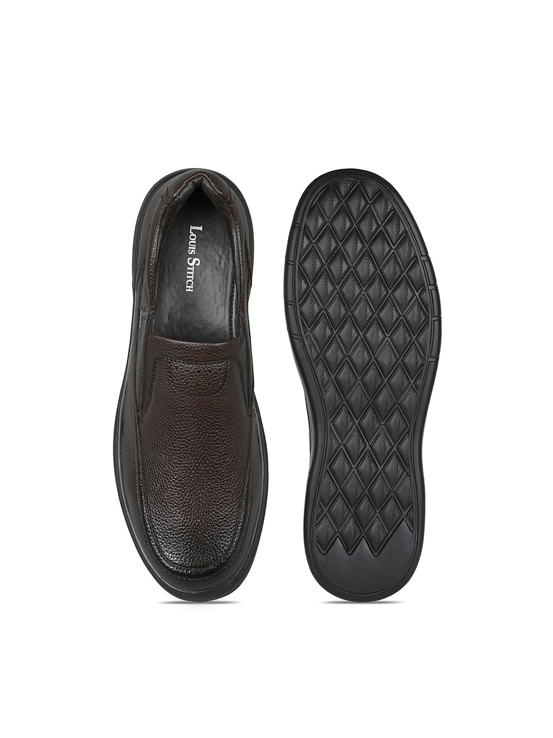 Brunette Brown Milled Lightweight Slip-On Moccasin