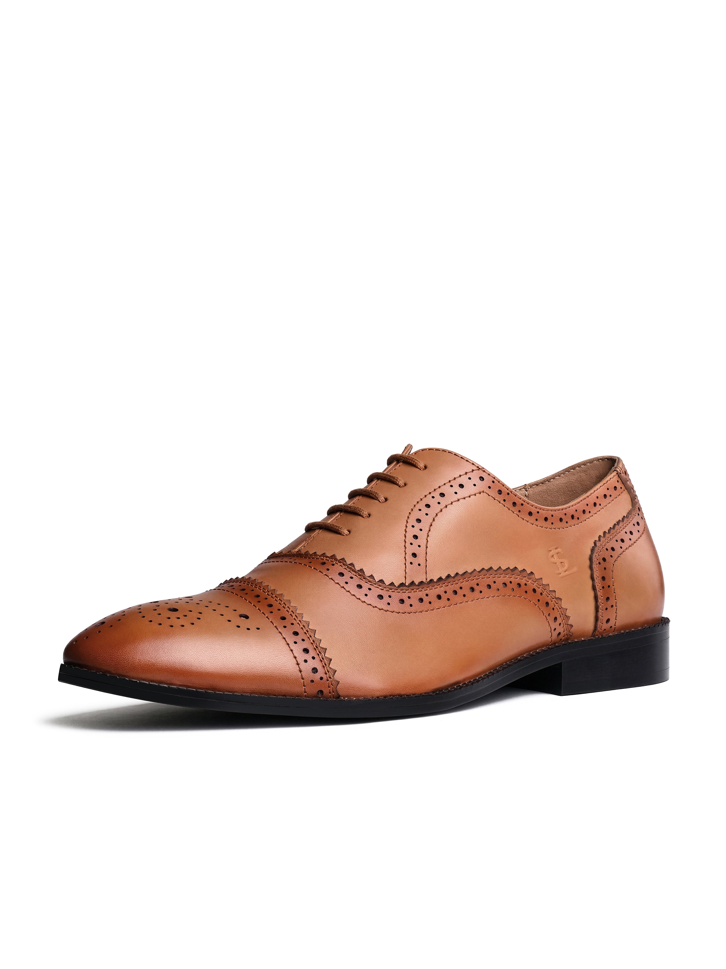 Russet Tan Italian Crust Leather Formal Oxford