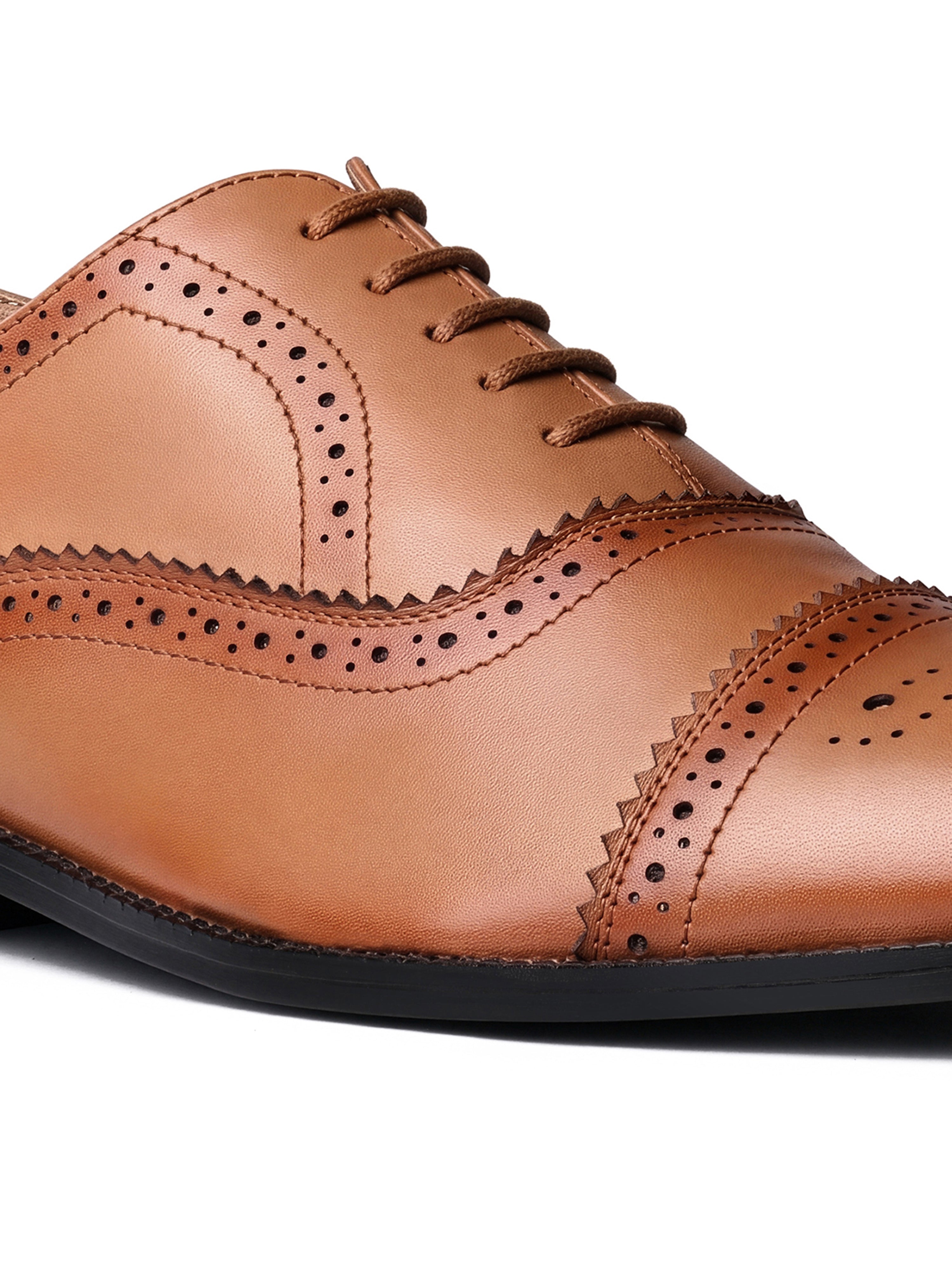 Russet Tan Italian Crust Leather Formal Oxford