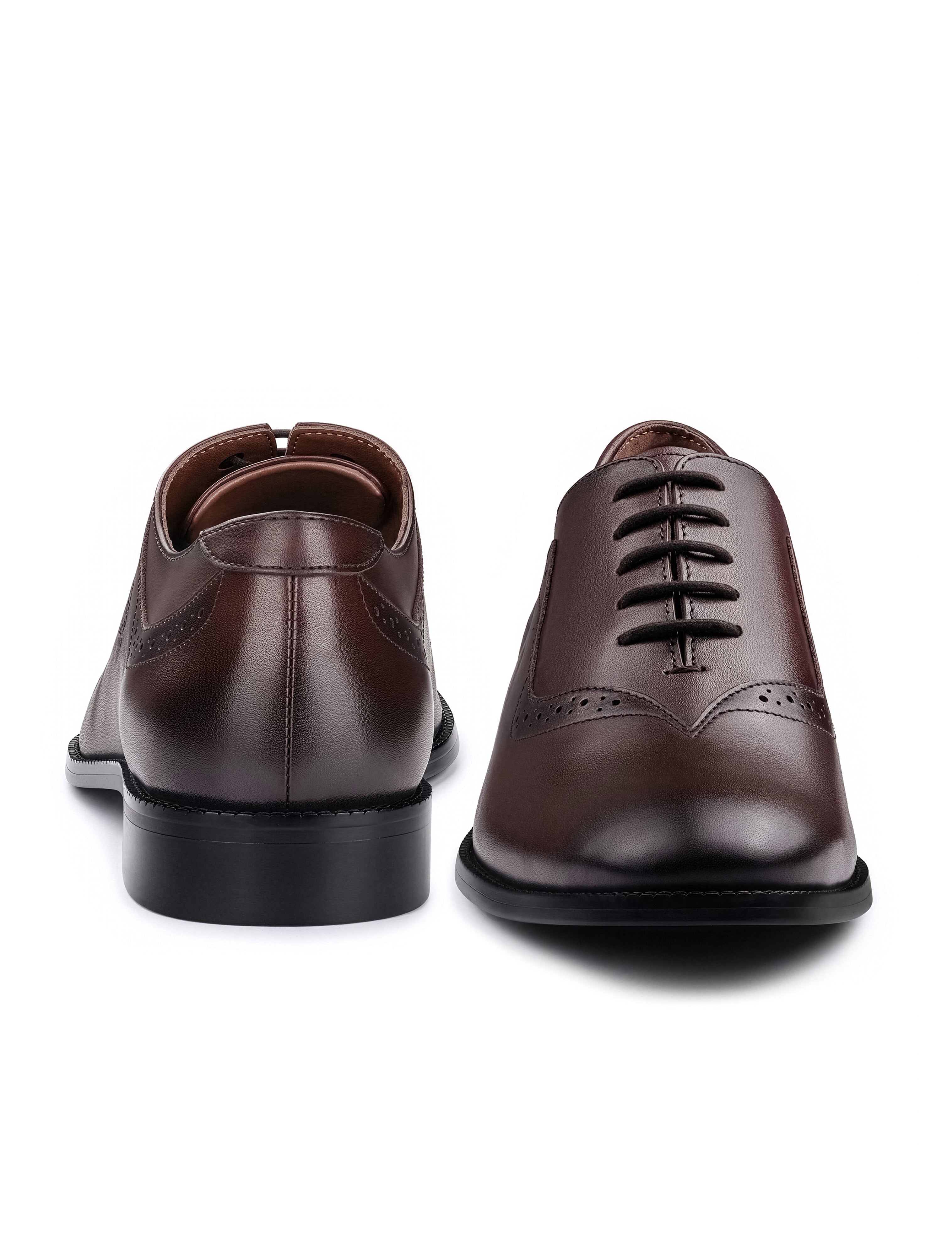 Brunette Brown Italian Crust Leather Formal Derby