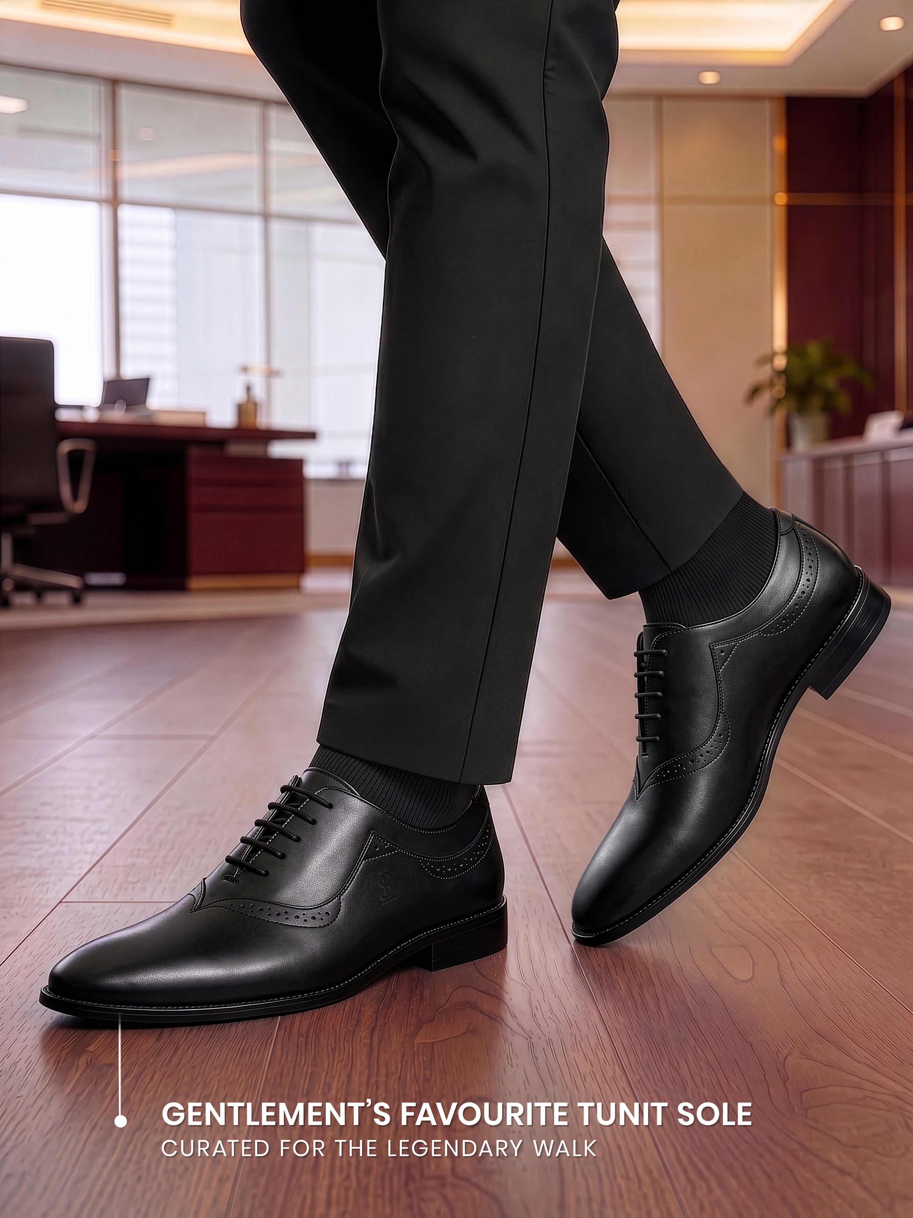 Jet Black Italian Crust Leather Formal Derby
