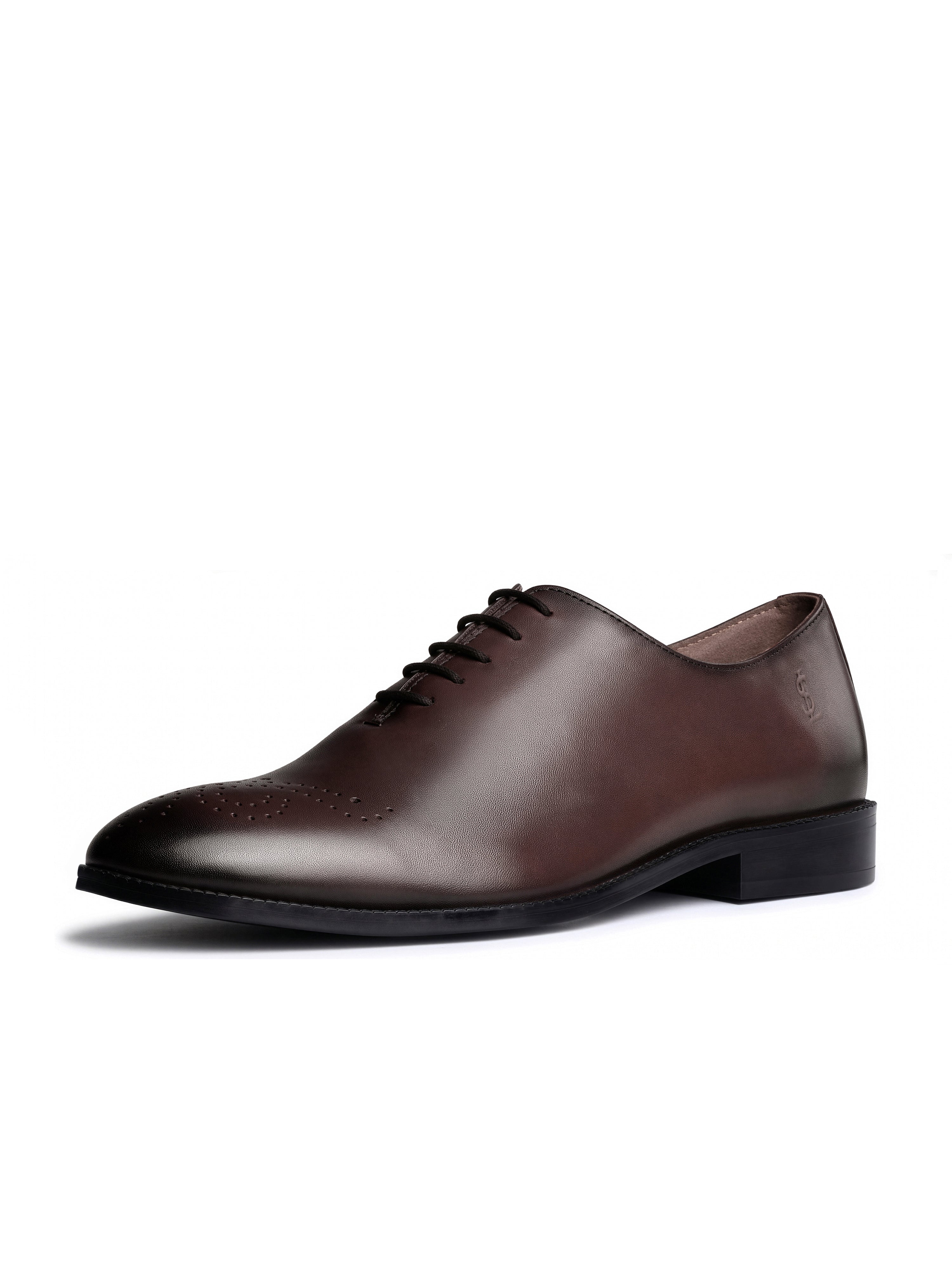 Brunette Brown Italian Crust Leather Formal Derby