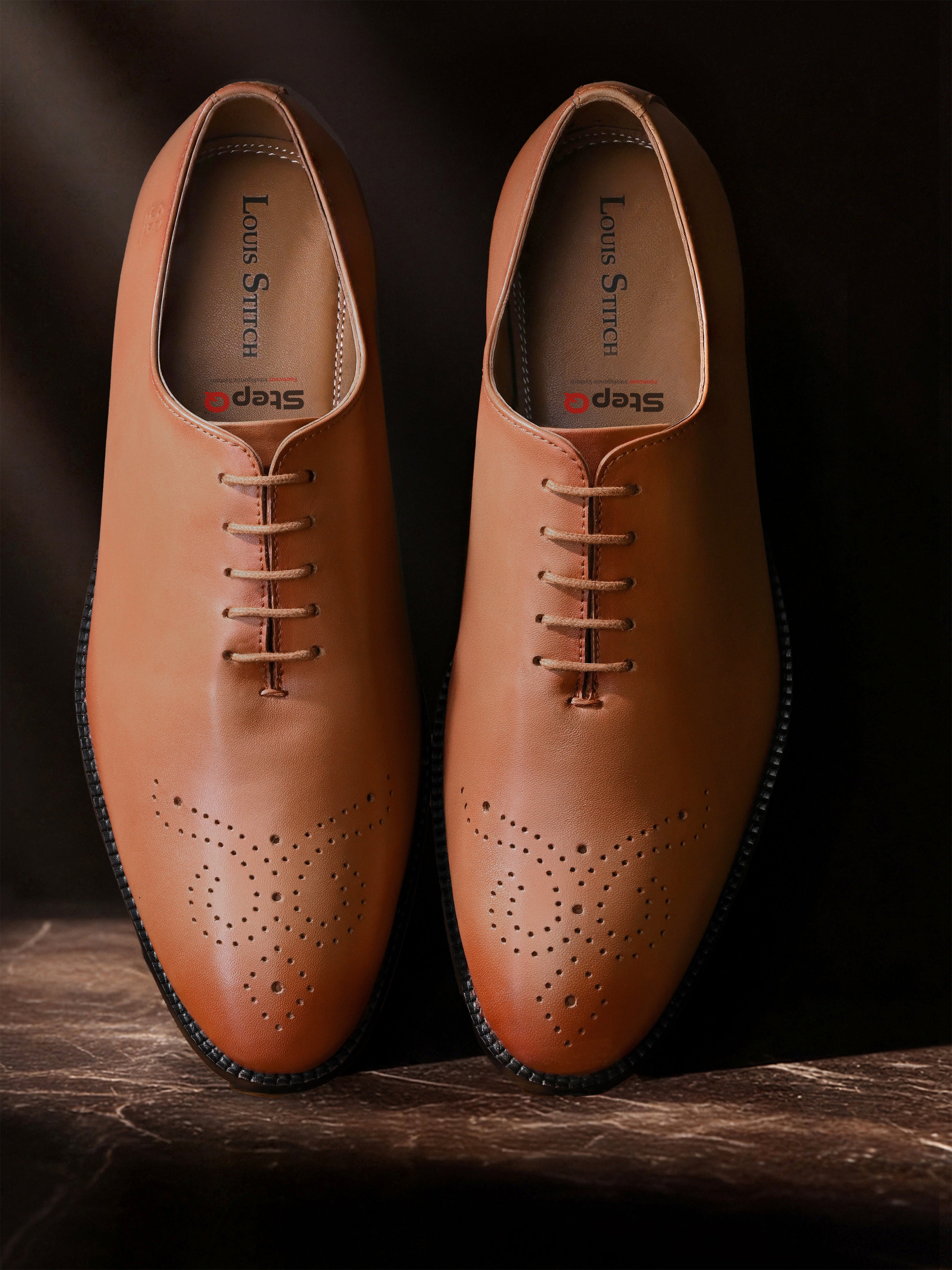 Russet Tan Italian Crust Leather Formal Derby