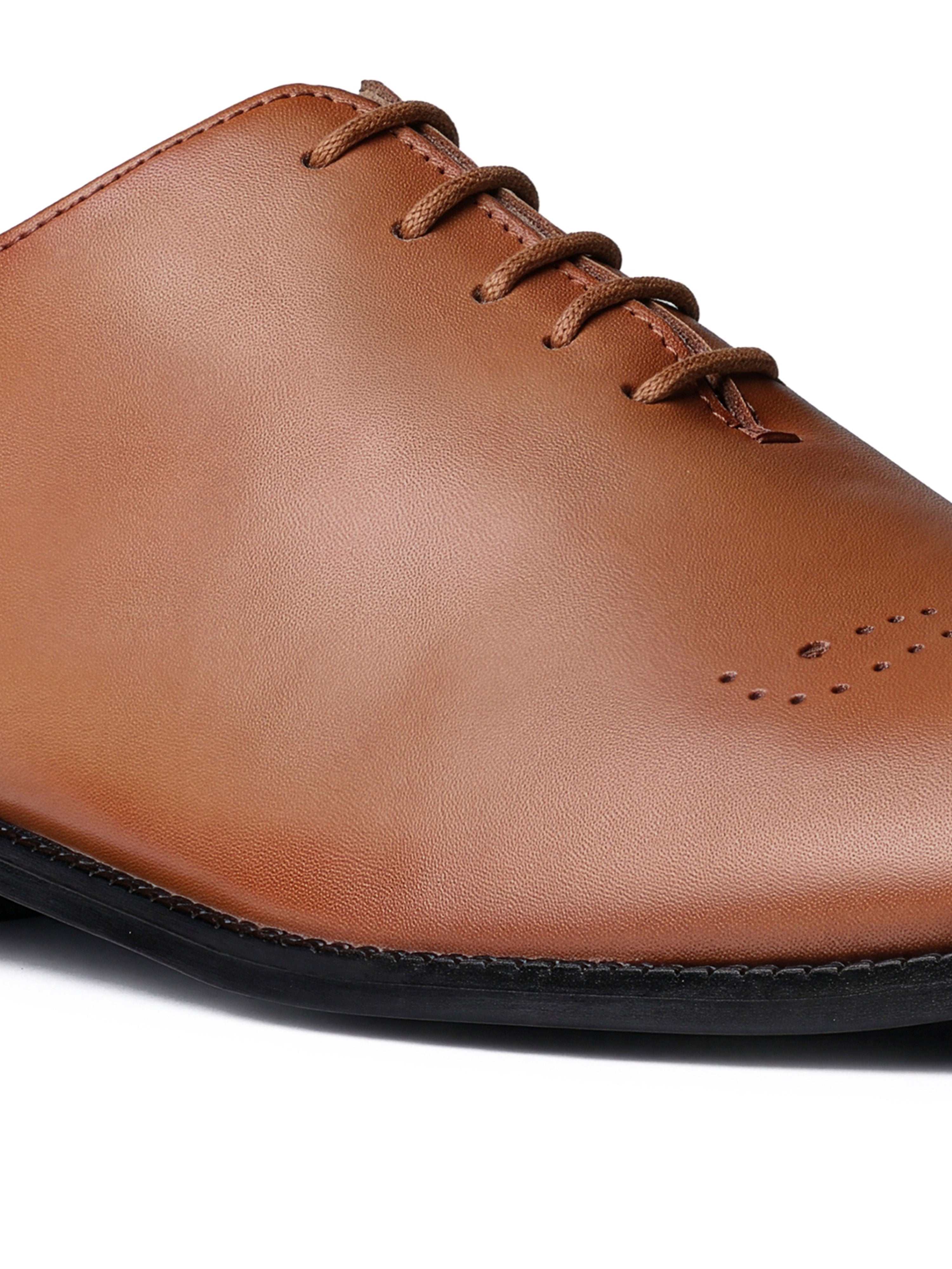Russet Tan Italian Crust Leather Formal Derby