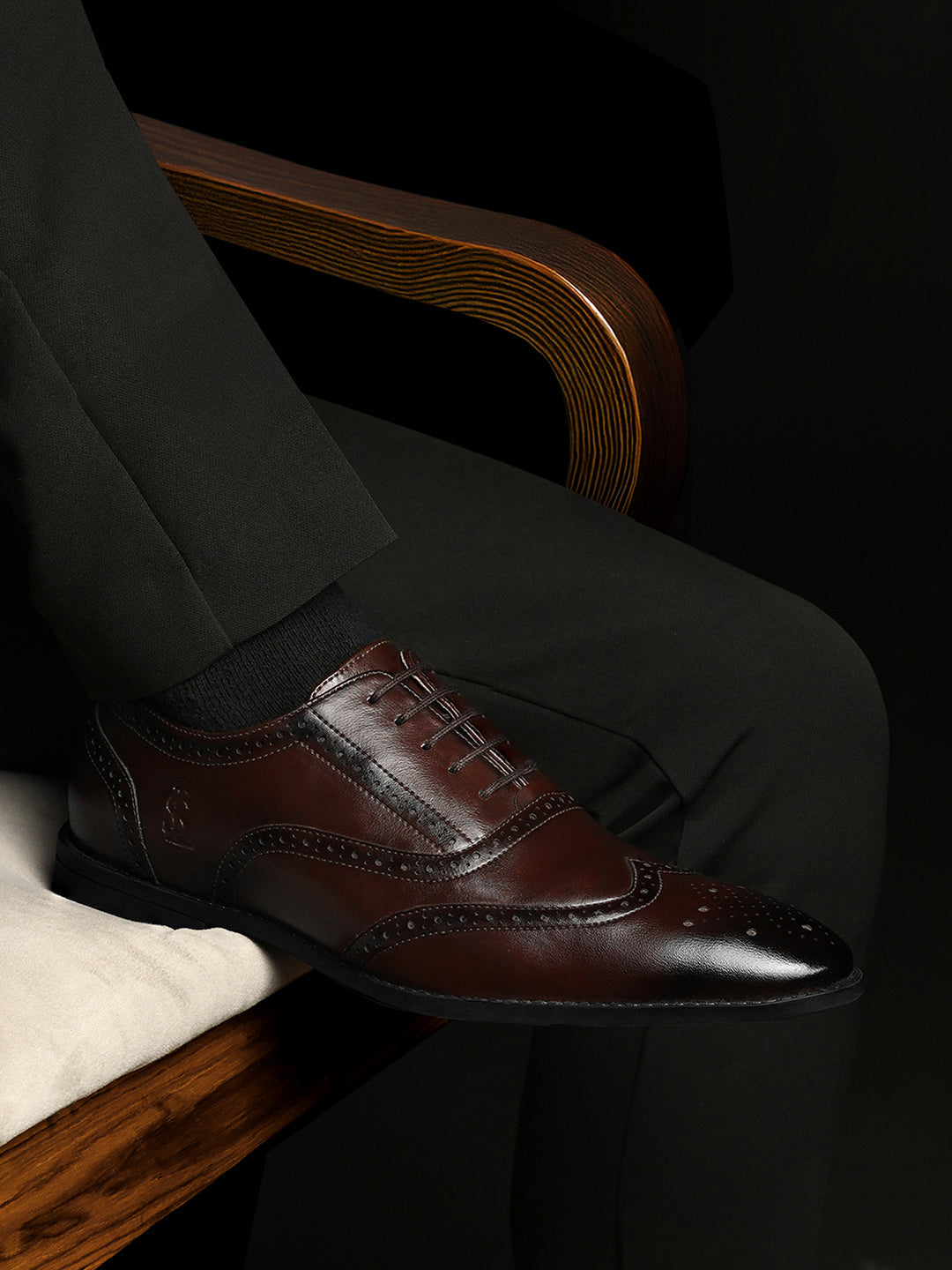 Brunette Brown Formal Lace-Up Brogue Shoes
