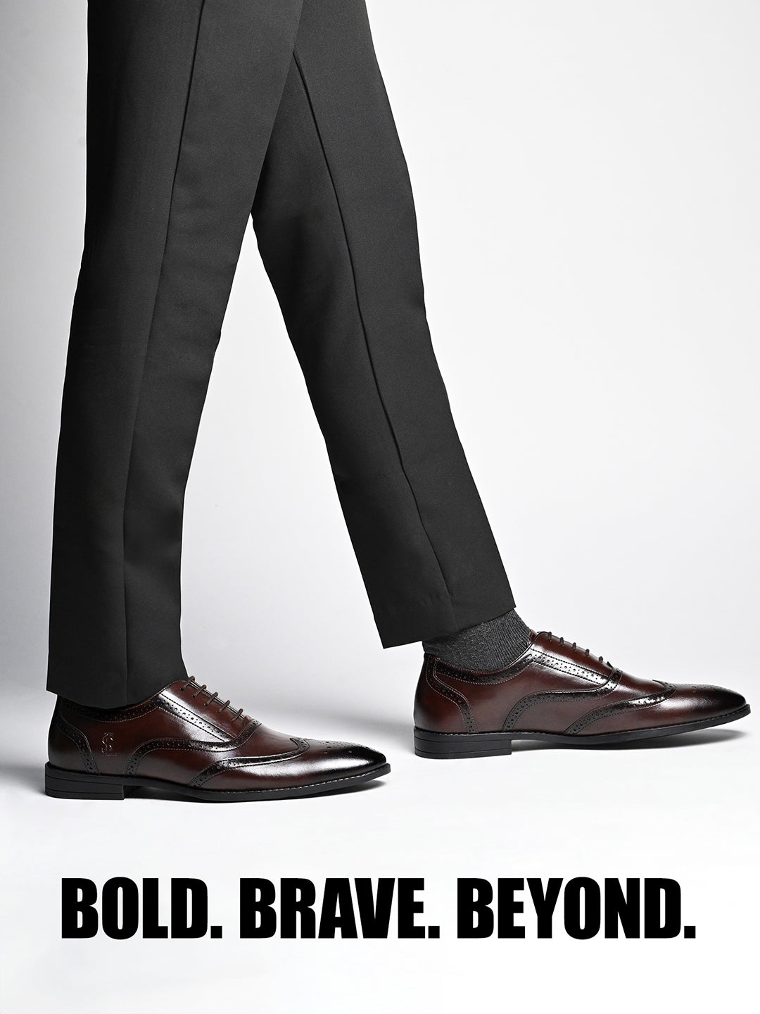 Brunette Brown Formal Lace-Up Brogue Shoes
