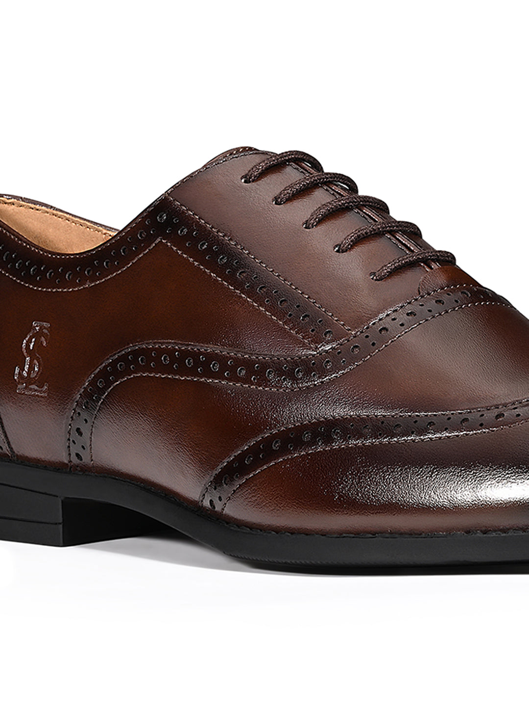 Brunette Brown Formal Lace-Up Brogue Shoes