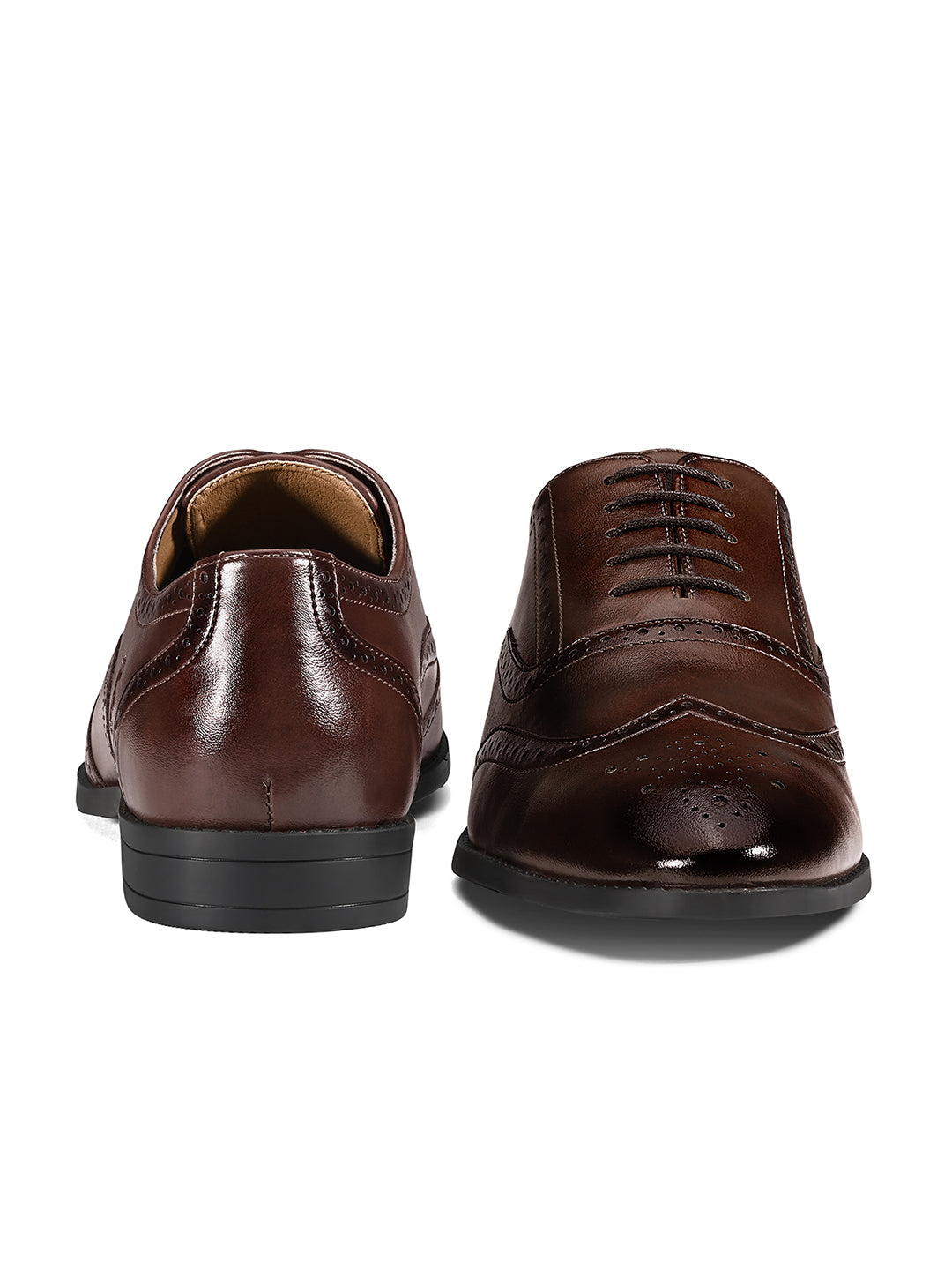 Brunette Brown Formal Lace-Up Brogue Shoes