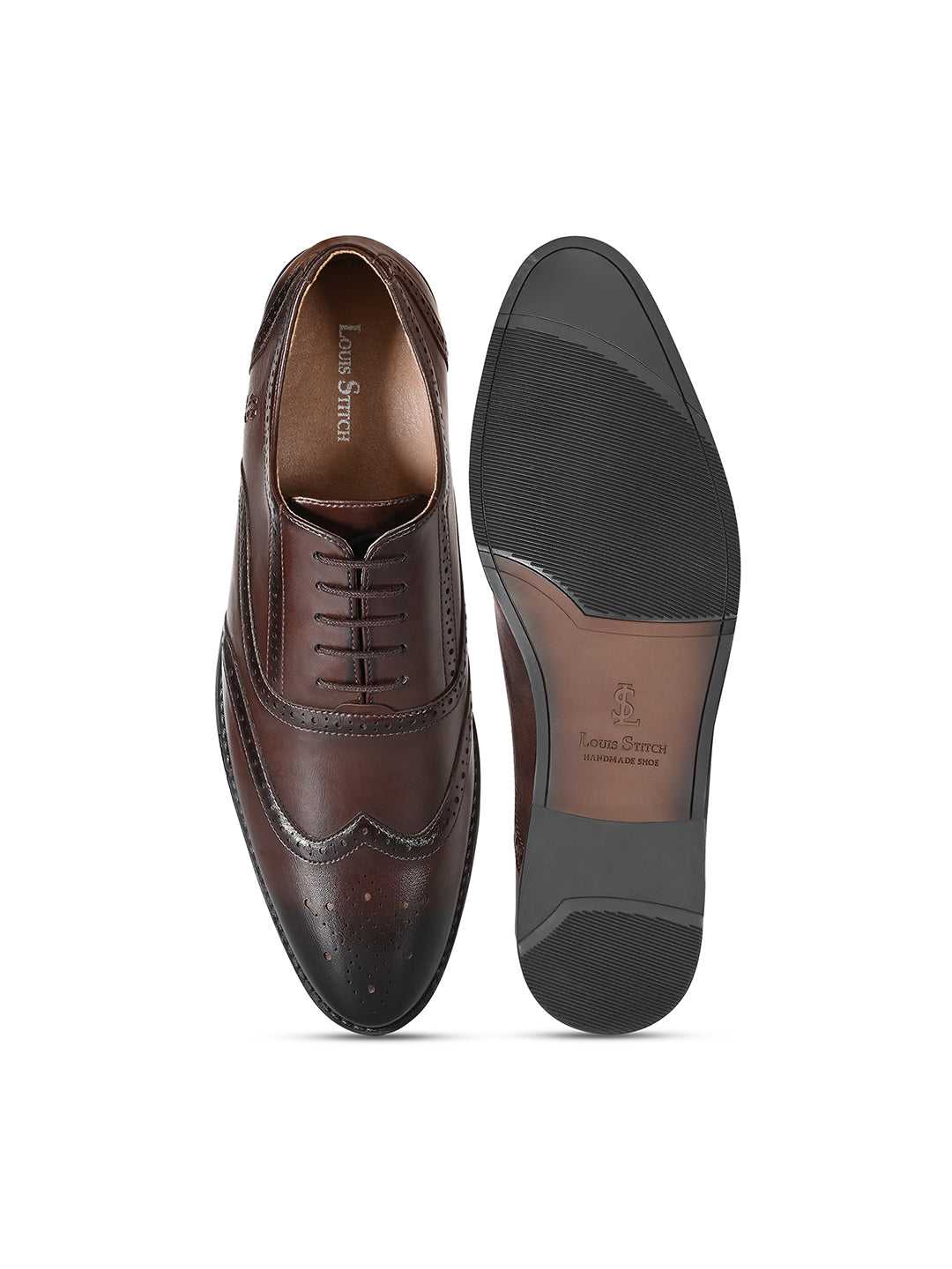 Brunette Brown Formal Lace-Up Brogue Shoes