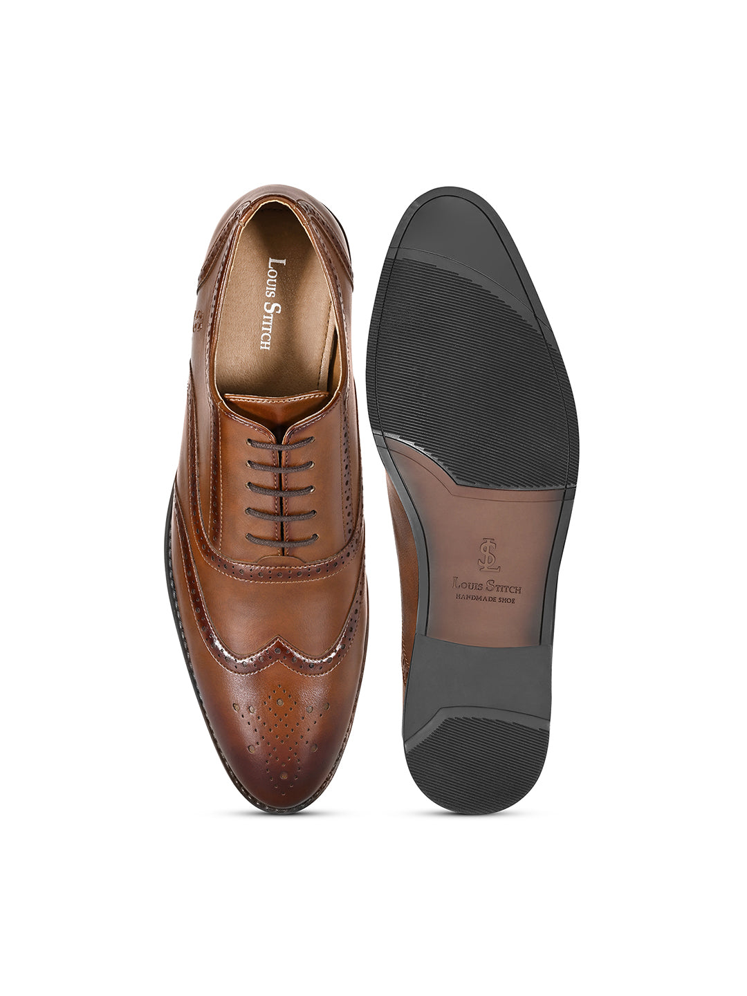 Russet Tan Formal Lace-Up Brogue Shoes
