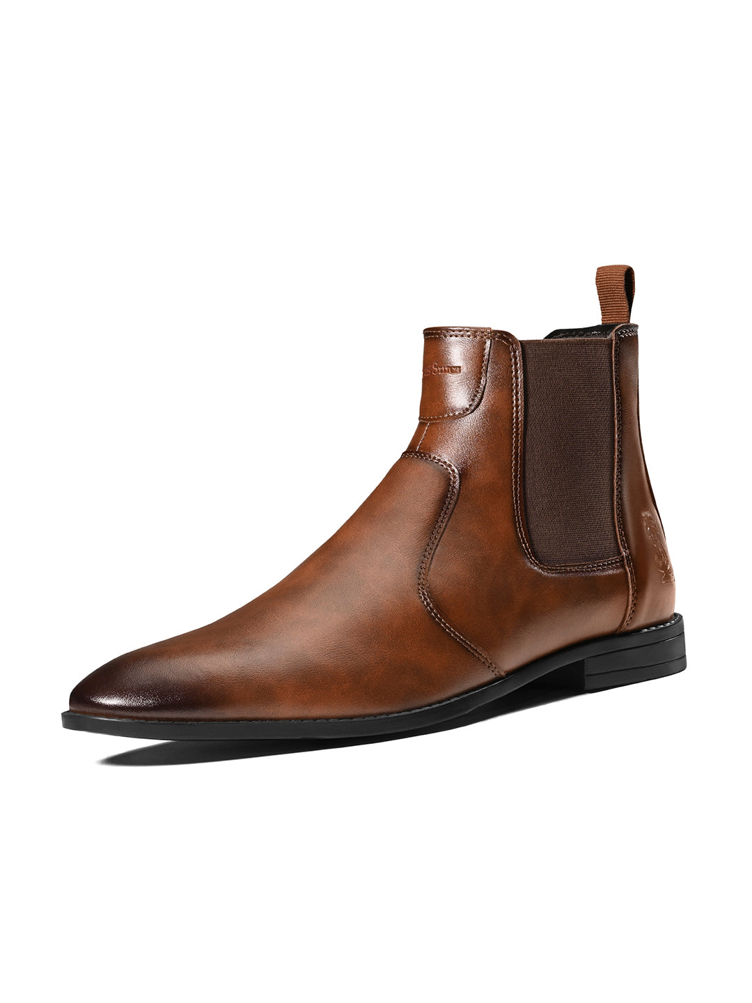 Russet Tan Mid-Top Ankle Slip-On Chelsea Boots