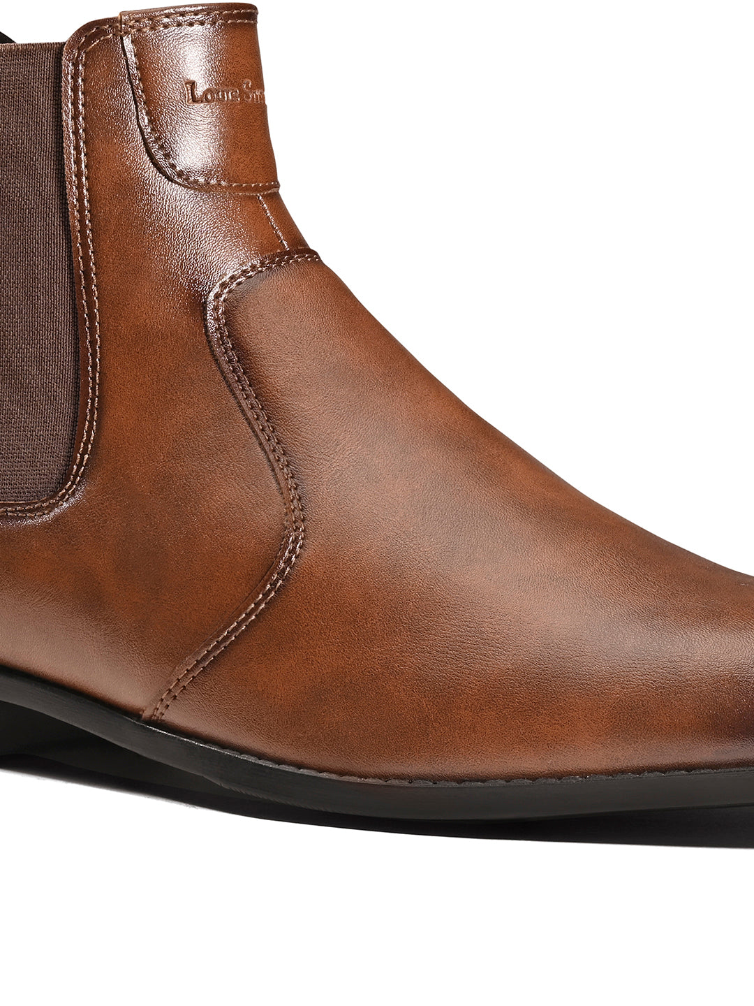 Russet Tan Mid-Top Ankle Slip-On Chelsea Boots
