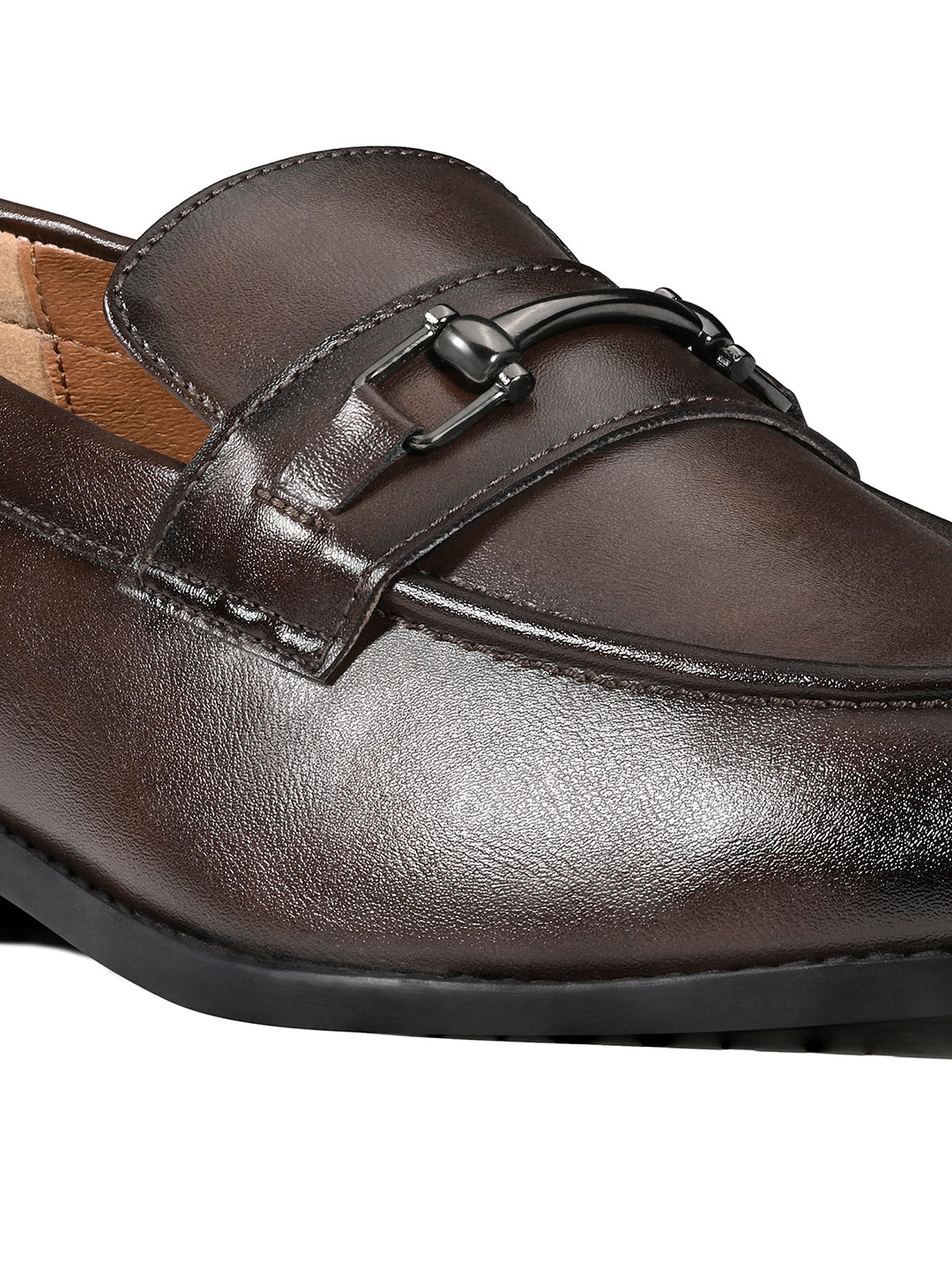 Brunette Brown Formal Slip-On Moccasin Shoes