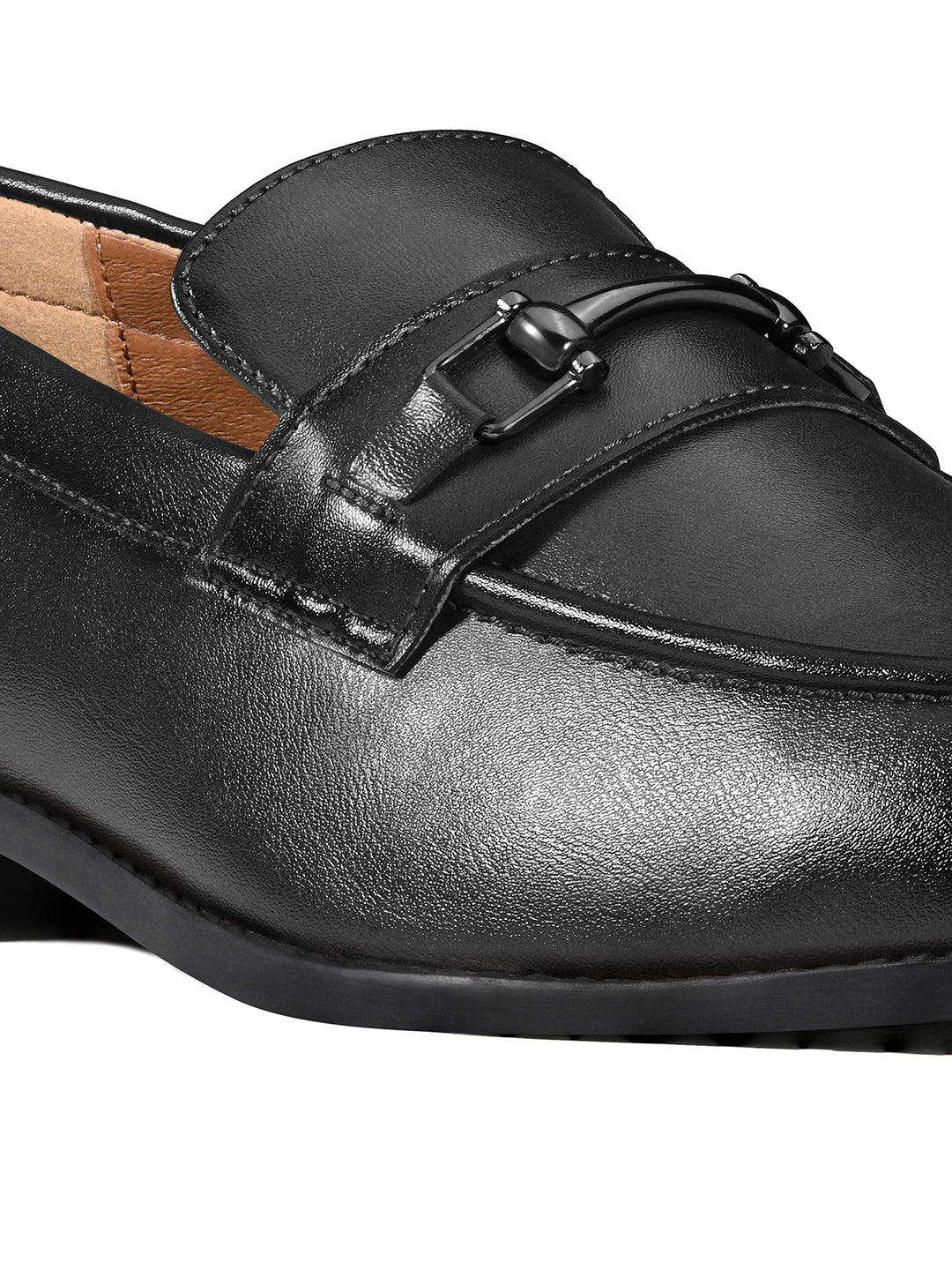 Jet Black Formal Slip-On Moccasin Shoes