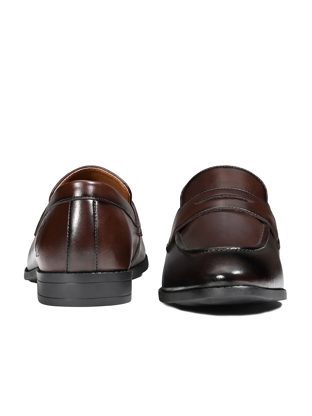 Brunette Brown Formal Slip-On Moccasin Shoes