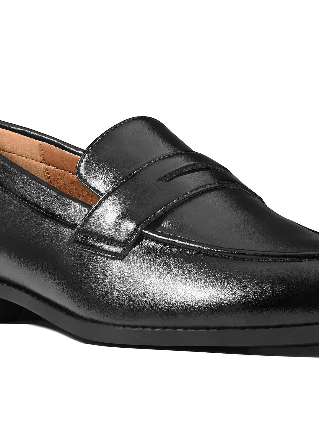 Jet Black Formal Slip-On Moccasin Shoes