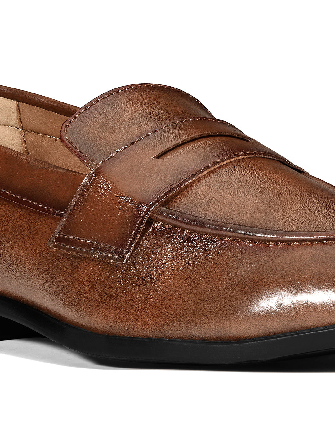 Russet Tan Formal Slip-On Moccasin Shoes