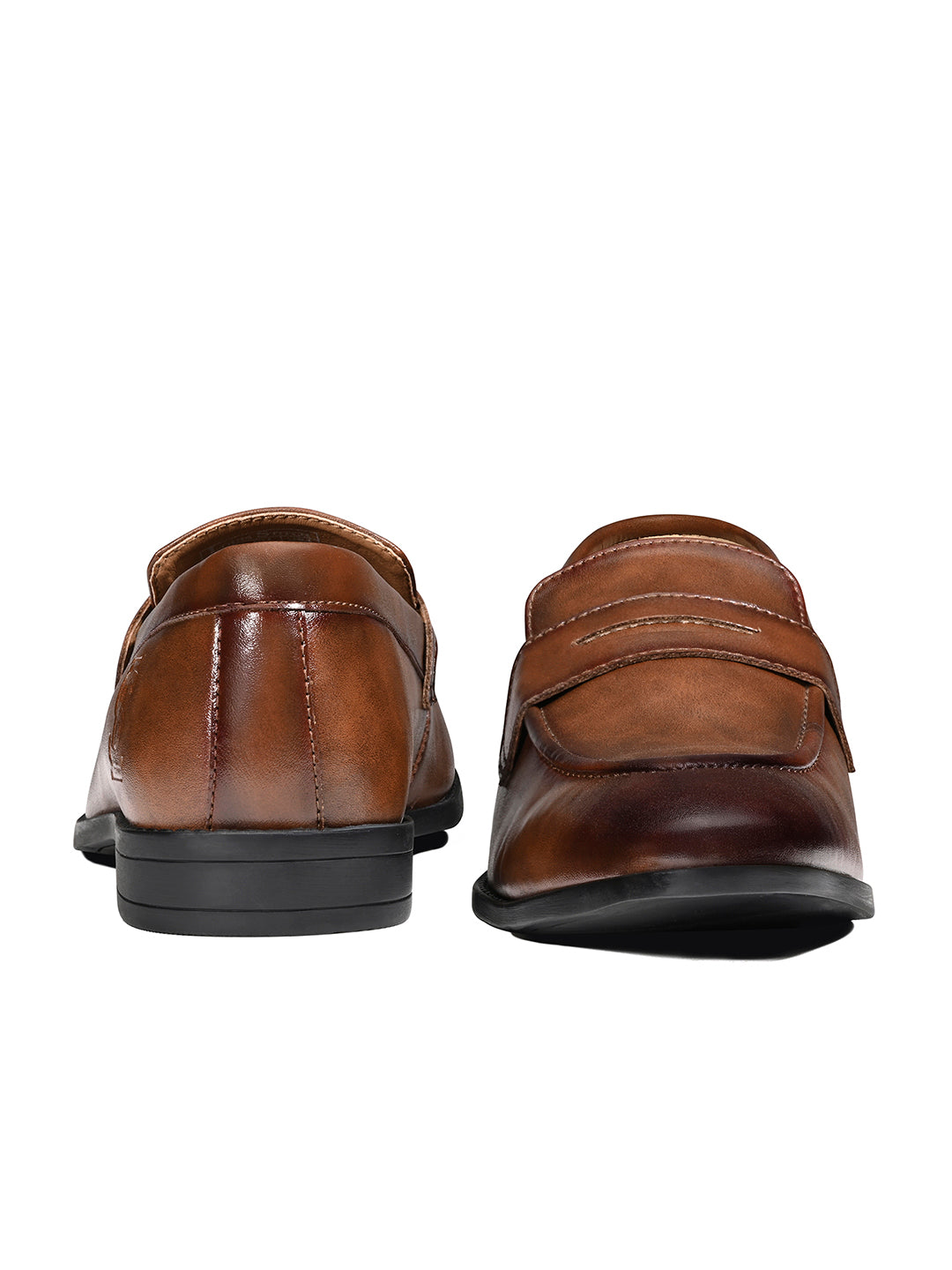 Russet Tan Formal Slip-On Moccasin Shoes