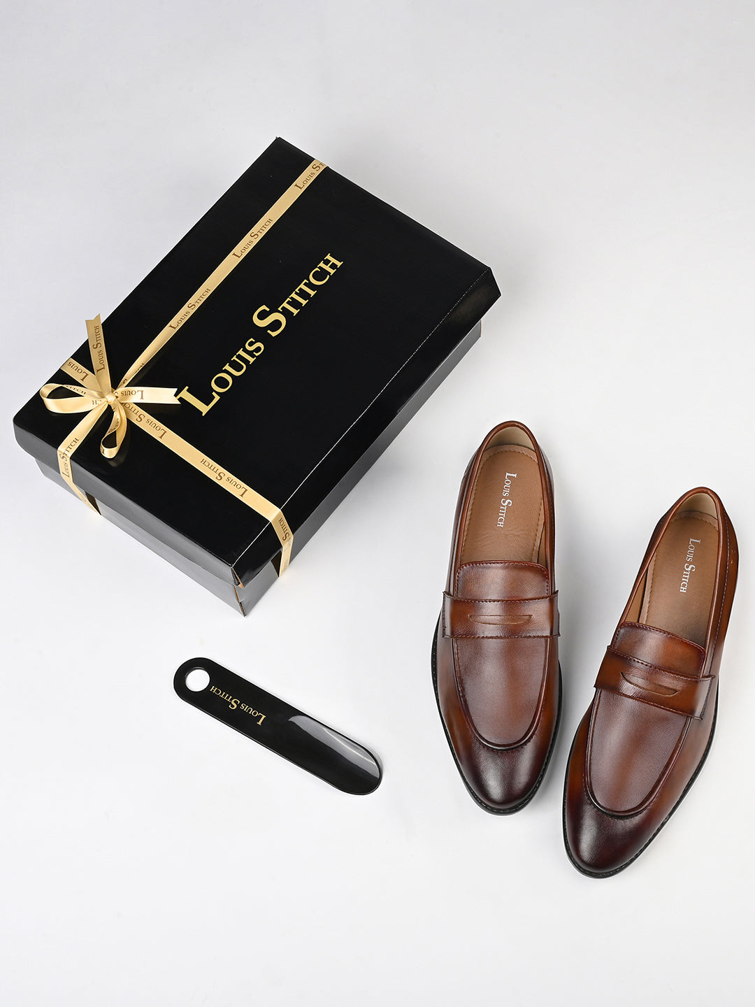 Russet Tan Formal Slip-On Moccasin Shoes