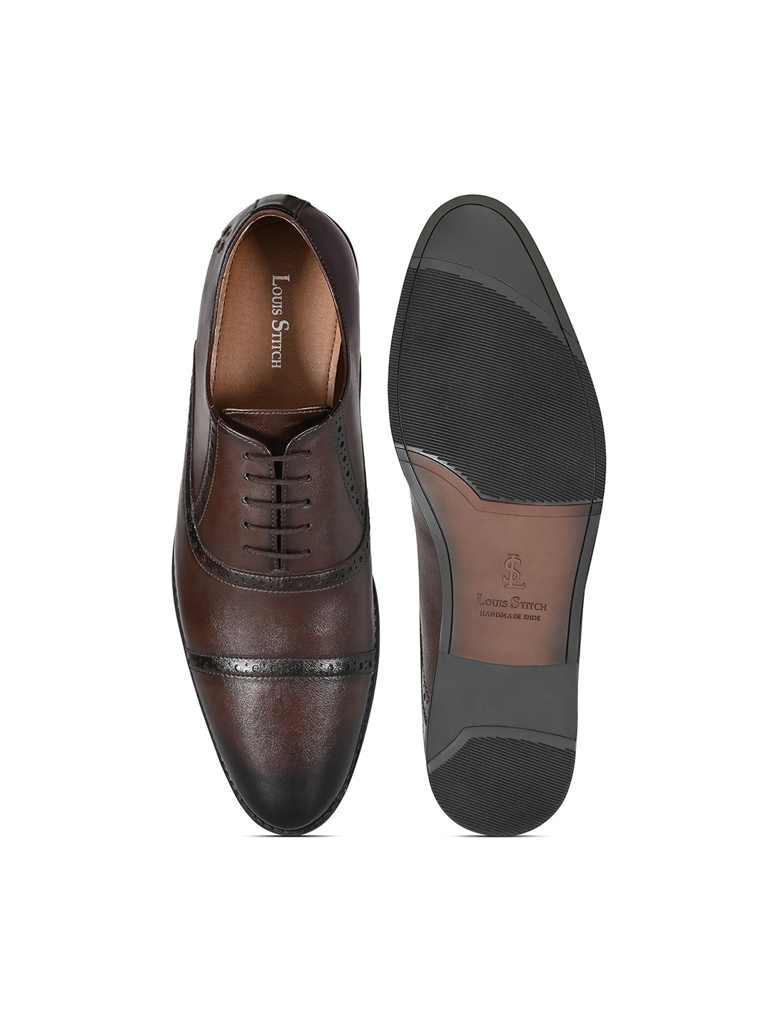 Brunette Brown Formal Lace-Up Oxford Shoes