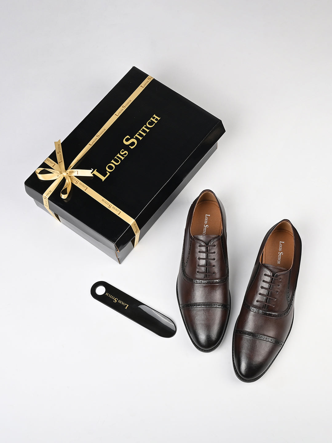 Brunette Brown Formal Lace-Up Oxford Shoes