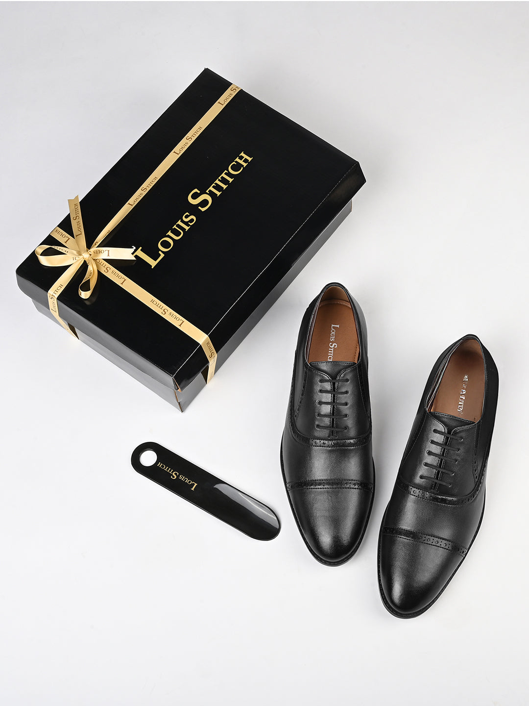 Jet Black Formal Lace-Up Oxford Shoes