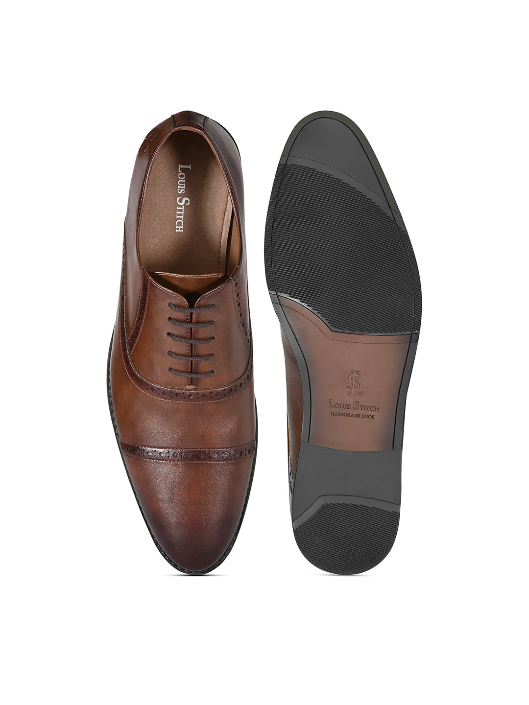 Russet Tan Formal Lace-Up Oxford Shoes