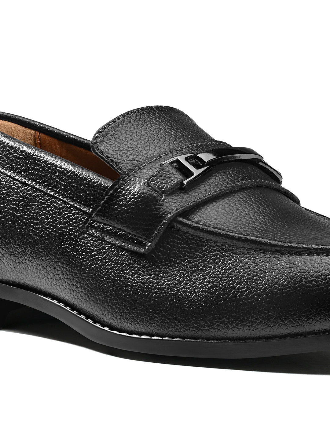 Jet Black Formal Slip-On Moccasin with Buckle