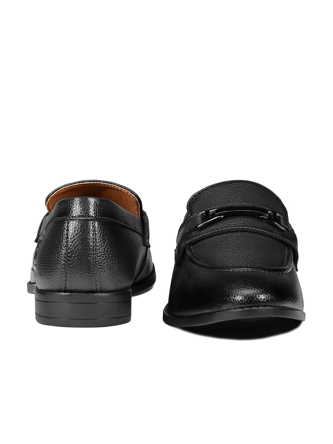 Jet Black Formal Slip-On Moccasin with Buckle