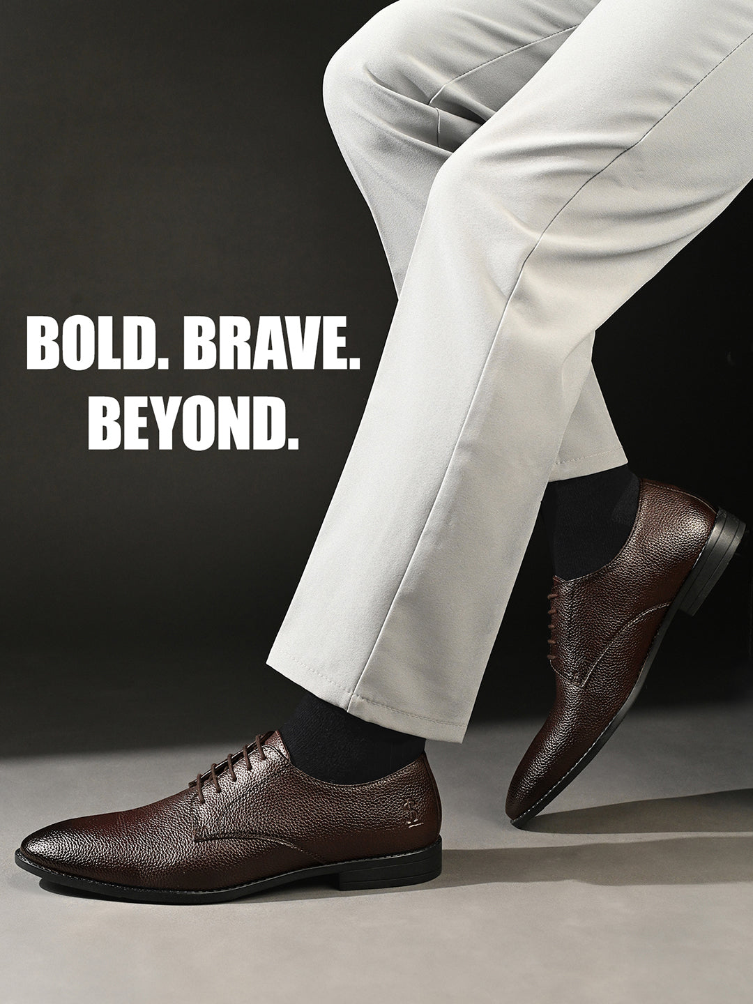Brunette Brown Formal Lace-Up Derby Shoes