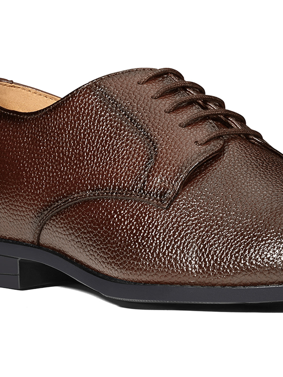 Brunette Brown Formal Lace-Up Derby Shoes