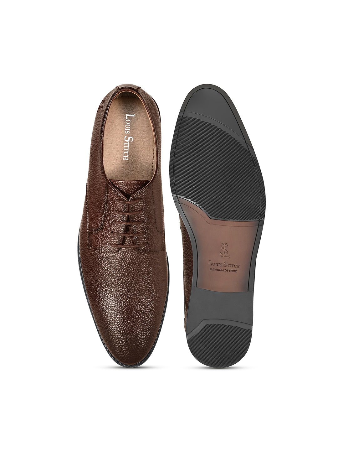 Brunette Brown Formal Lace-Up Derby Shoes
